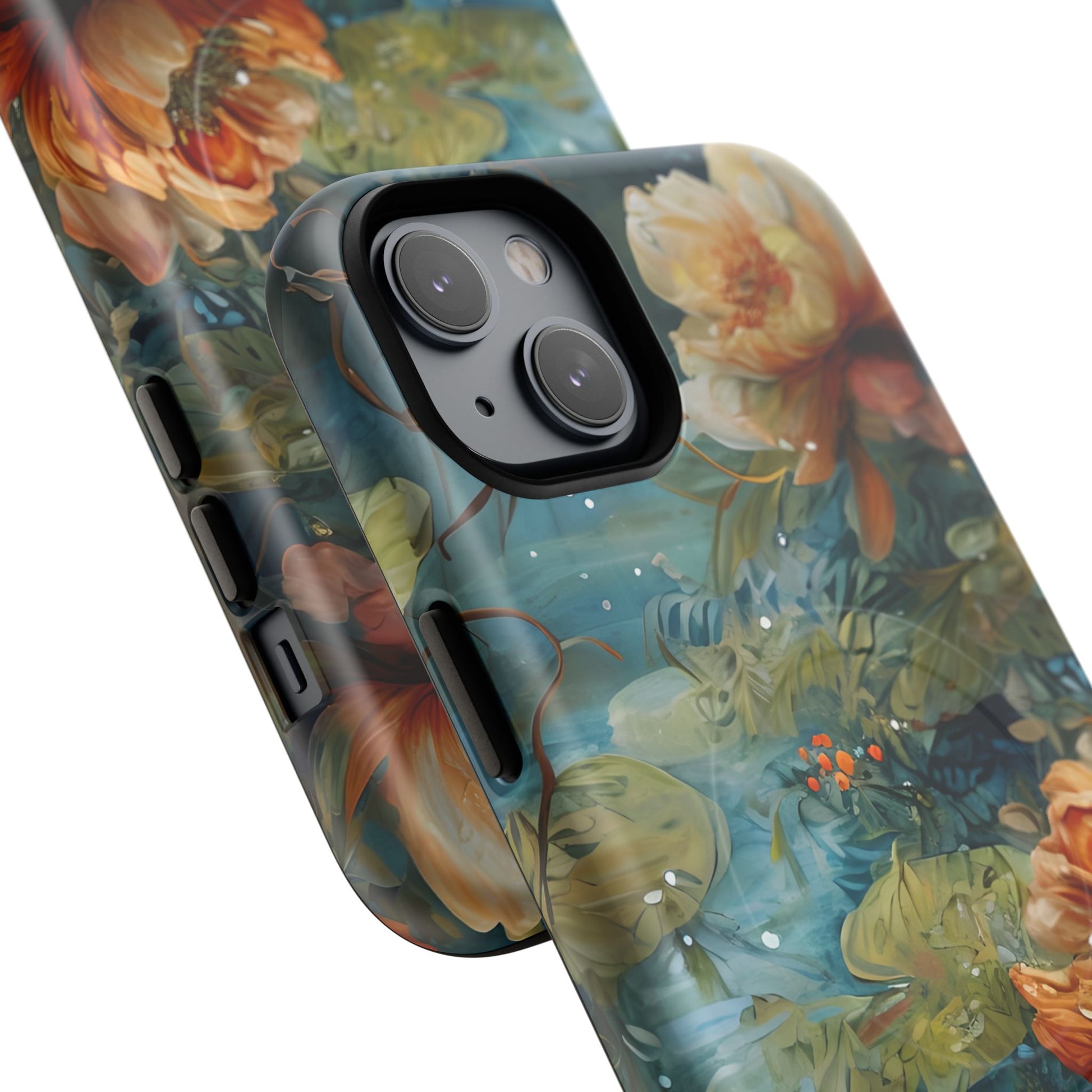 Waterlily Nocturne iPhone 14 Plus Case - Artistic Tough Cover - MagSafe Compatible - Premium Drop Protection