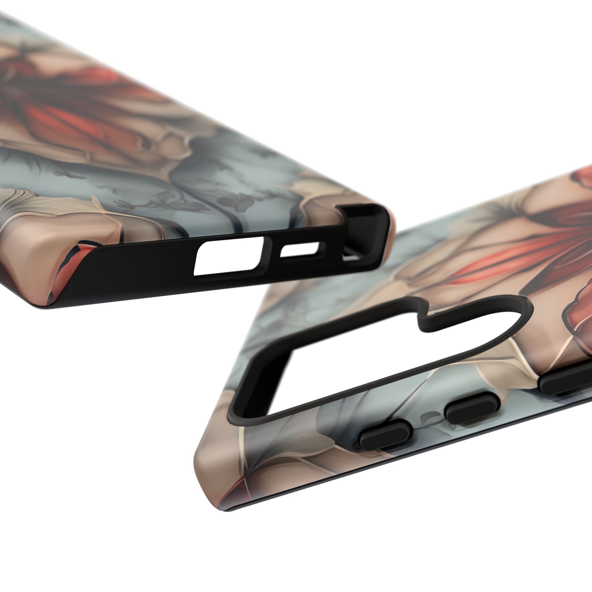 Ember Bloom - Kaleidoscope Collection Artistic Floral - Samsung Galaxy S24 Ultra Tough Phone Case - Fiery Symmetrical Design