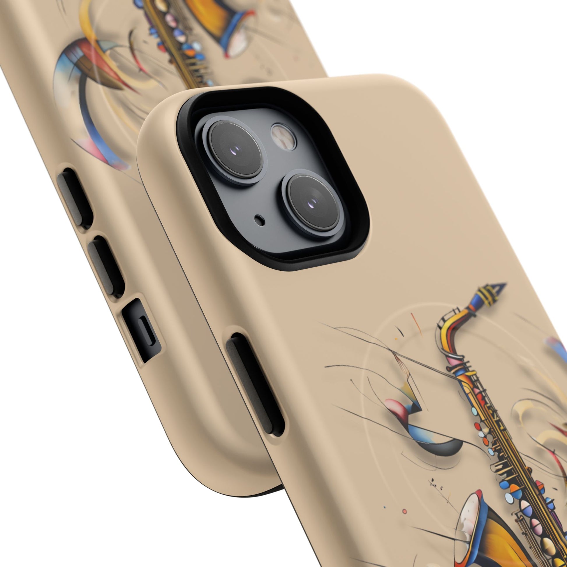 Brass Rhapsody Artistic Saxophone Music iPhone 14 MagSafe Case