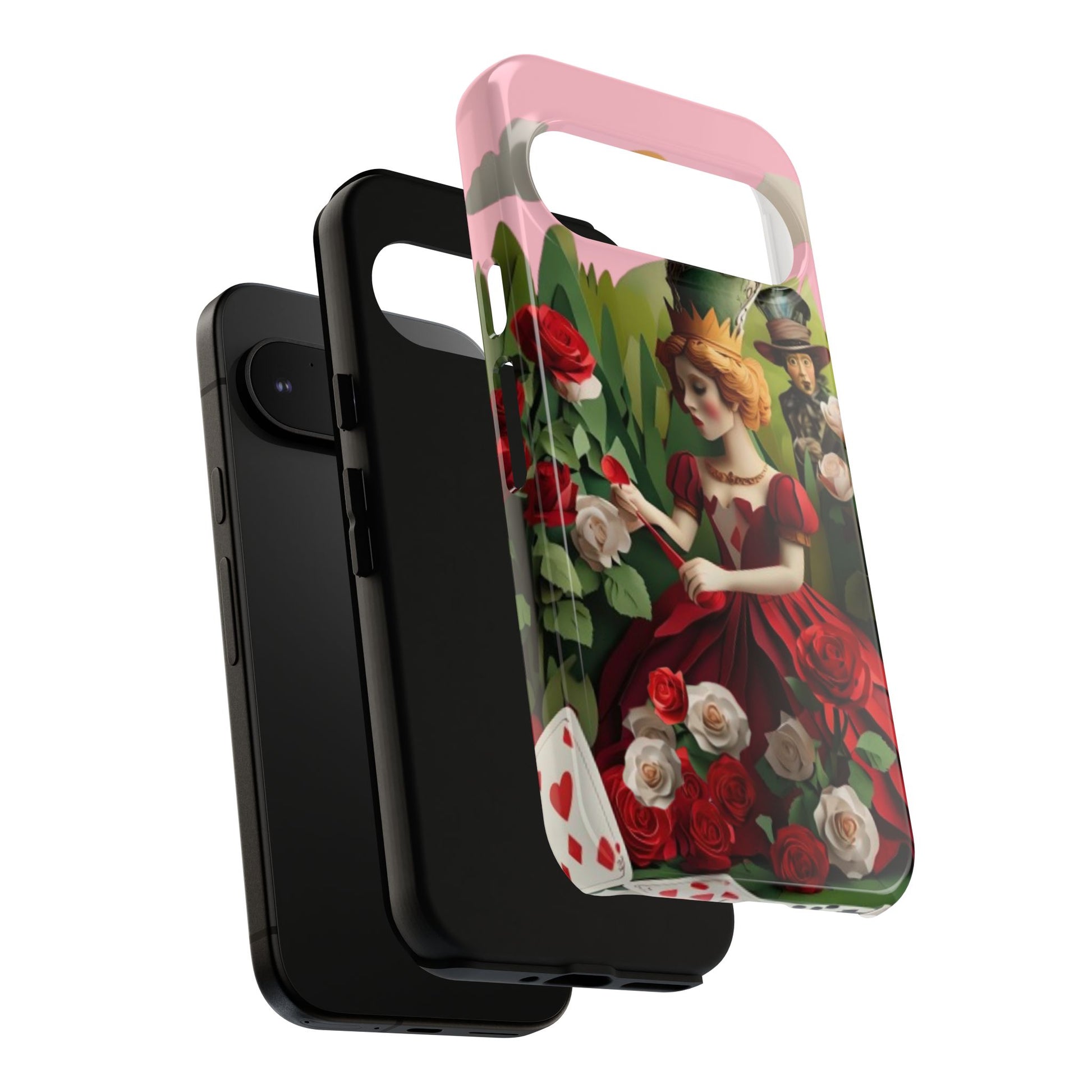Regal Rose Court - Google Pixel 9 - Tough Phone Case -Whimsical Fantasy Floral Design