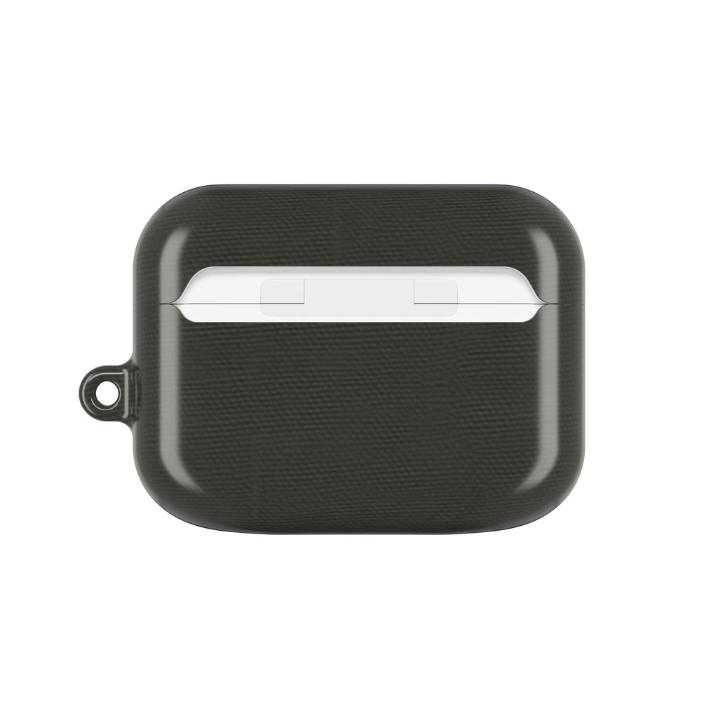 Charcoal Linen AirPods Case - Minimalist Charcoal Cover for Gen 1, 2, 3, Pro Gen 1 & 2