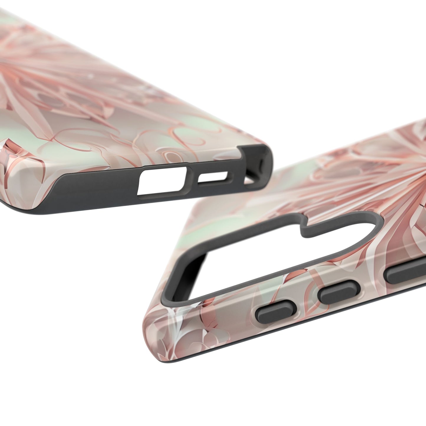 Blush Frost from our Kaleidoscope Collection - Samsung Galaxy tough case - Soft Pink Geometric Floral Design