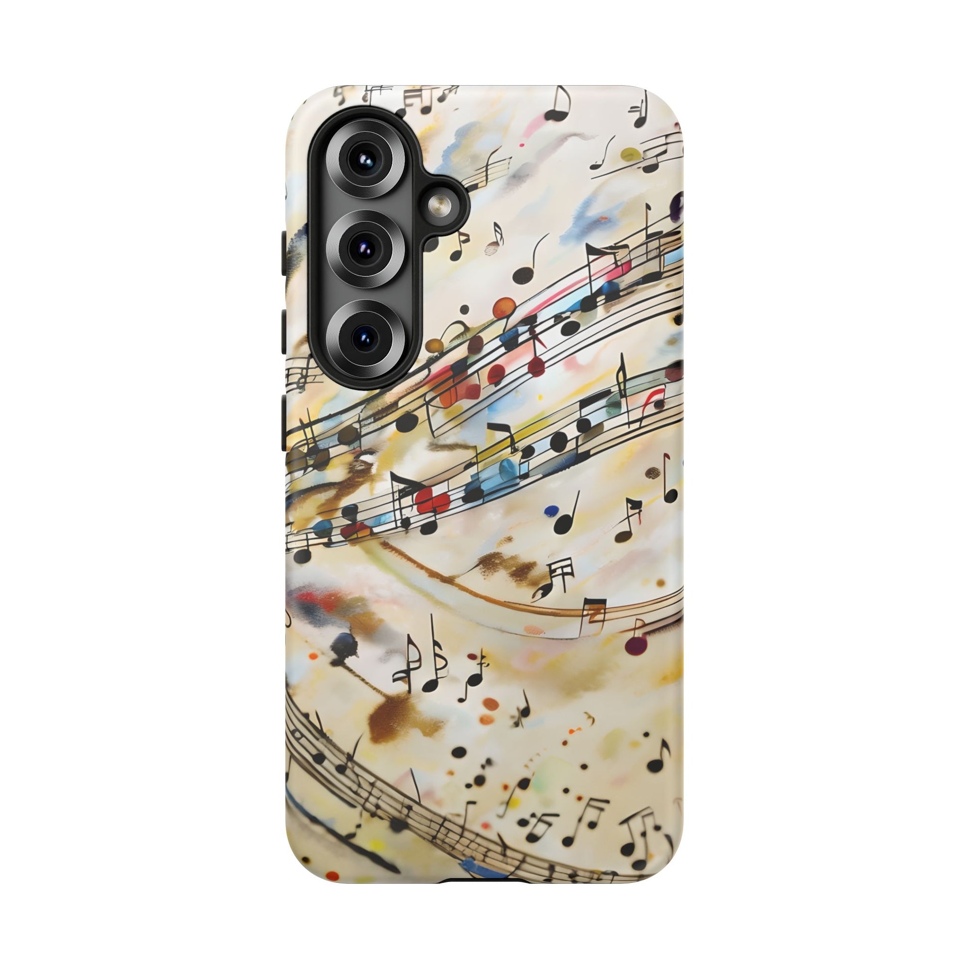 Melodic Flow Abstract Music Notes Tough Case for Samsung Galaxy S25- Premium Shockproof Designer Phone Cover
