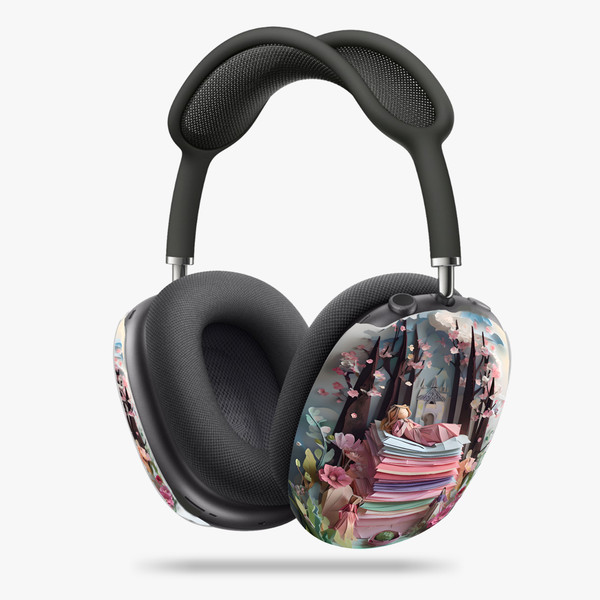 A Good Night's Sleep AirPods Max Cases, Aesthetic Earphone Cover, Gifts for Music Lovers, Stylish Tech Accessories, Whimsical Princess Design