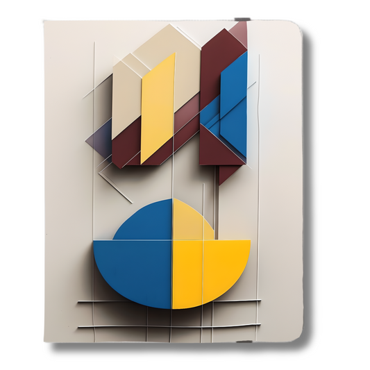 Chromatic Construct iPad Folio Case - Modern Abstract Geometric Tech Accessory, Fits iPad Pro 11 inch and 12.9 inch