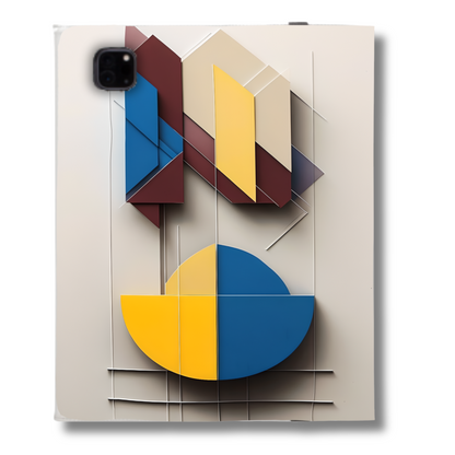 Chromatic Construct iPad Folio Case - Modern Abstract Geometric Tech Accessory, Fits iPad Pro 11 inch and 12.9 inch