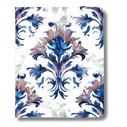 Delft Reverie blue Delft style floral iPad folio case front cover
