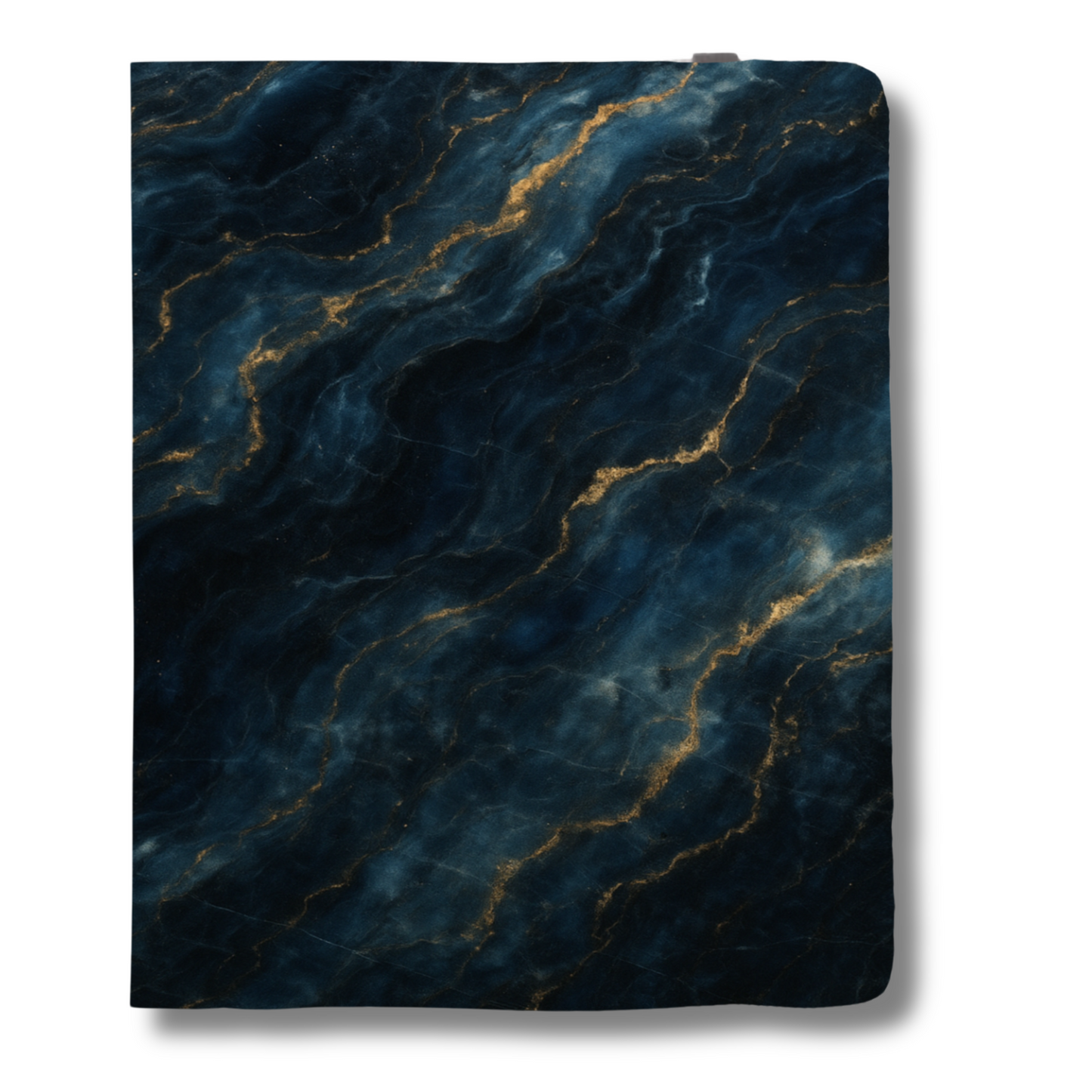 Midnight Marble iPad Folio Case - Elegant Dark Blue & Gold Tablet Cover, Vegan Leather, Fits iPad Pro 11 inch and 12.9 inch