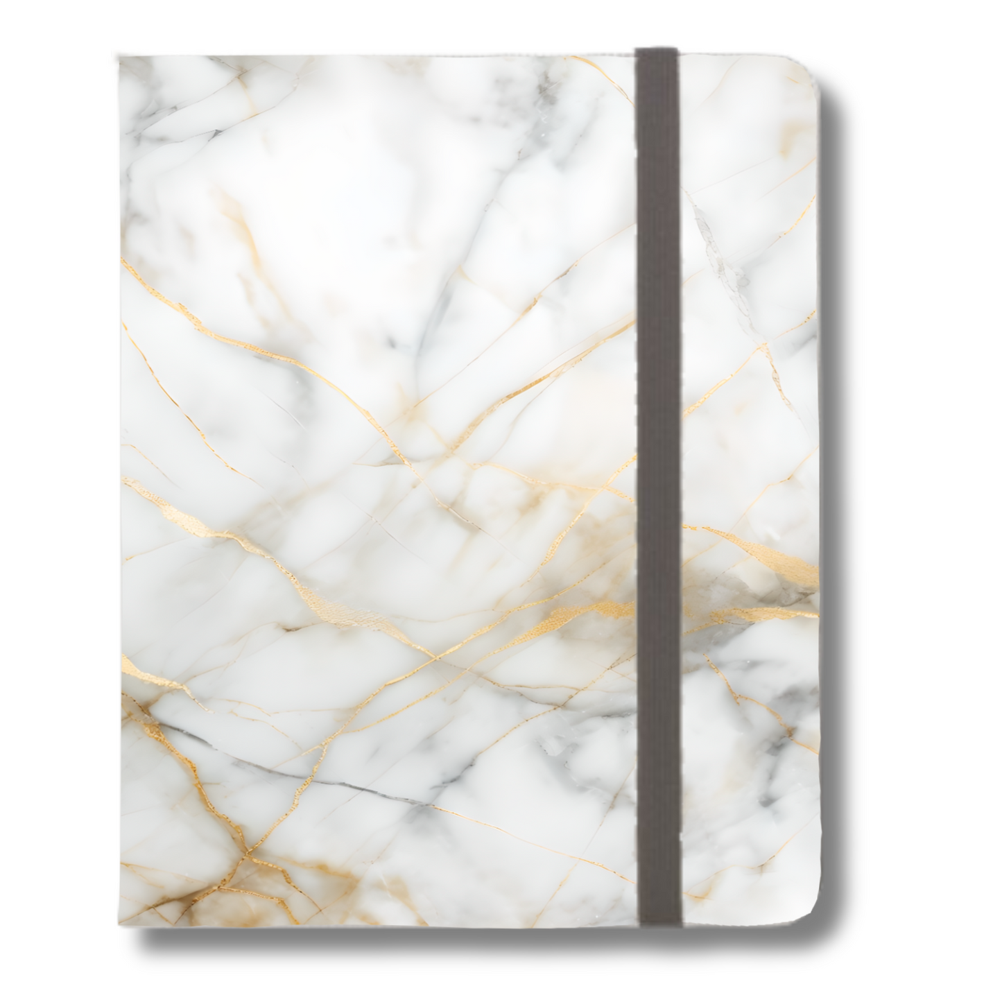 Golden Vein iPad Folio Case - Elegant White & Gold Tablet Cover, Vegan Leather, Fits iPad Pro 11 inch and 12.9 inch