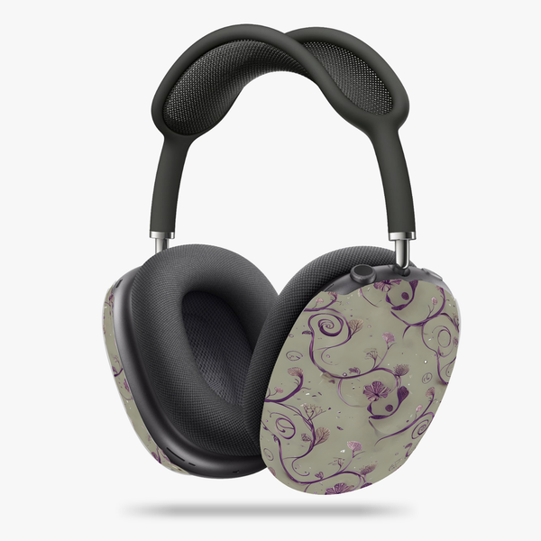 Twilight Thistle AirPods Max Covers, Floral and Vine Protective Skin