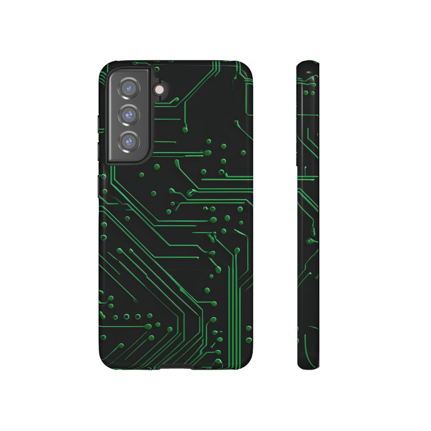 Green Circuit Grid Samsung Case