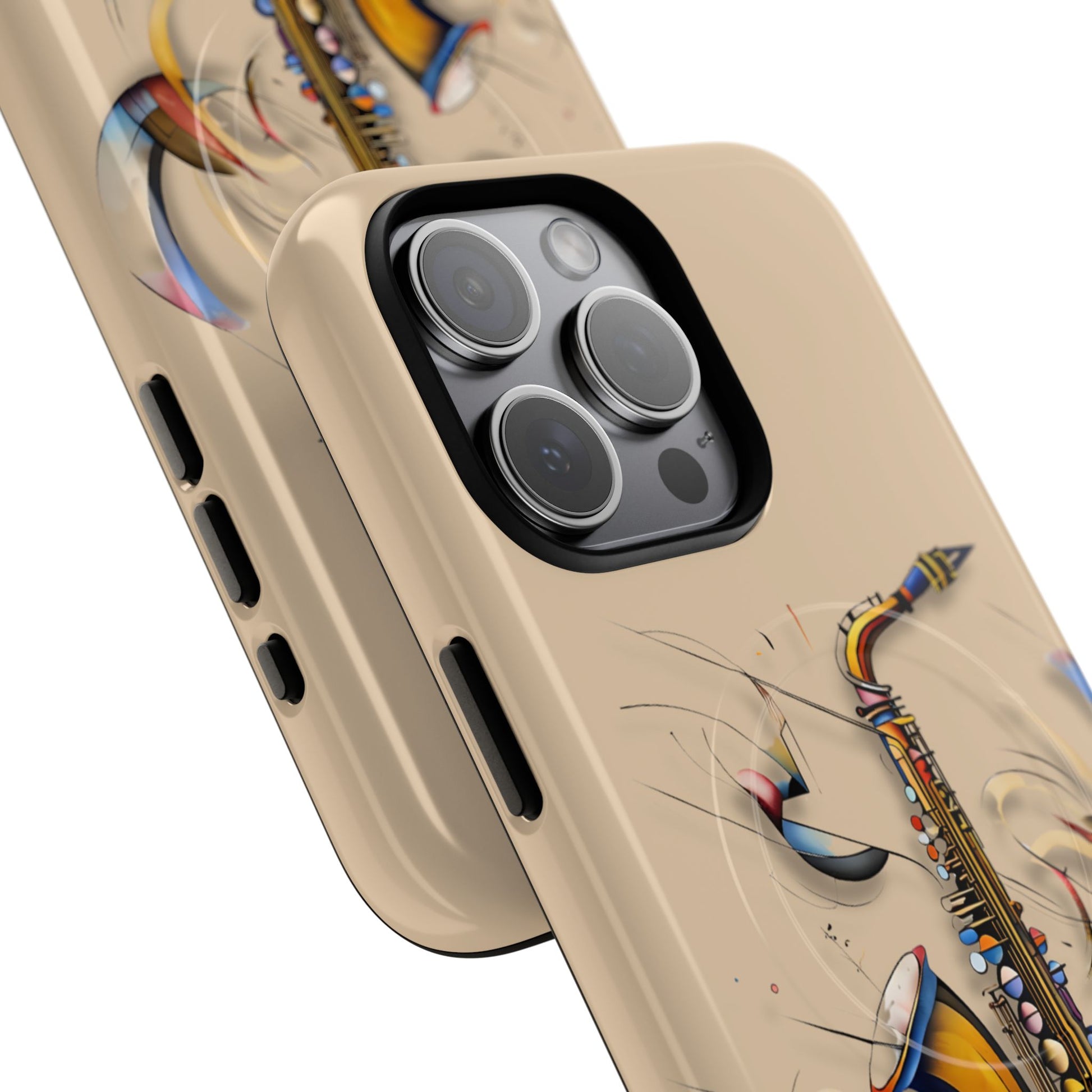 Brass Rhapsody Artistic Saxophone Music iPhone 15 Pro Max MagSafe Case