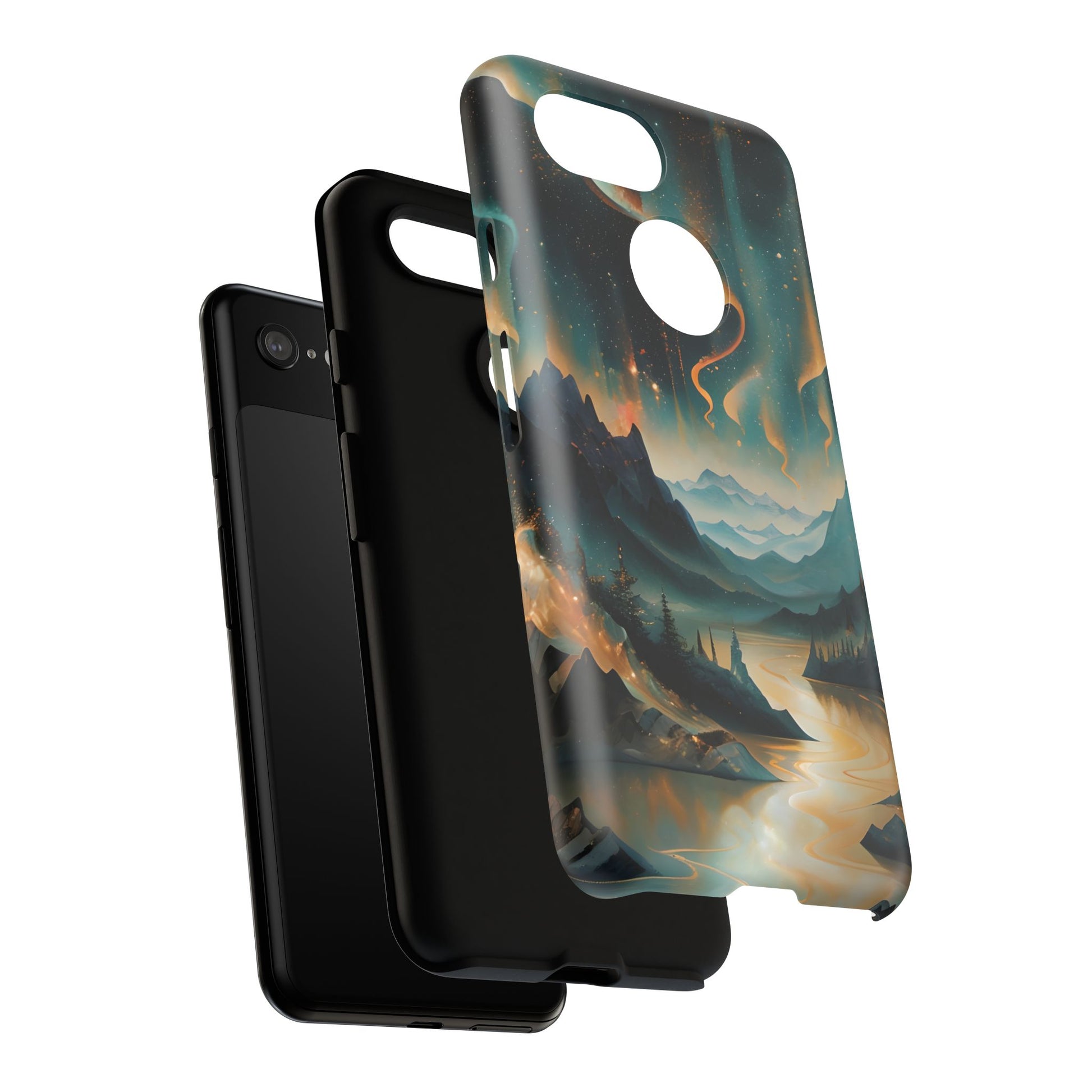 Aurora Dreamscape Tough Case for Google Pixel 3 - Northern Lights Artistic Shockproof Cover, Elegant Protective Phone Case