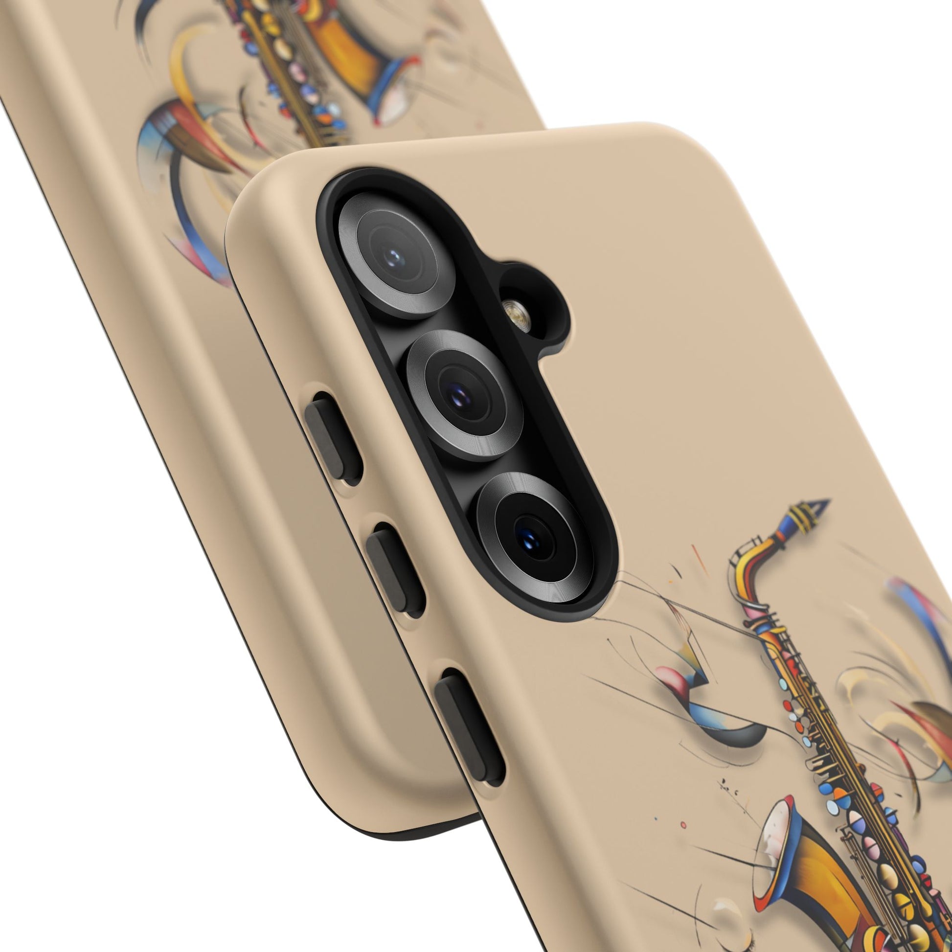 Brass Rhapsody Artistic Saxophone Music Tough Case for Samsung Galaxy S25 Ultra - Shockproof Phone Cover