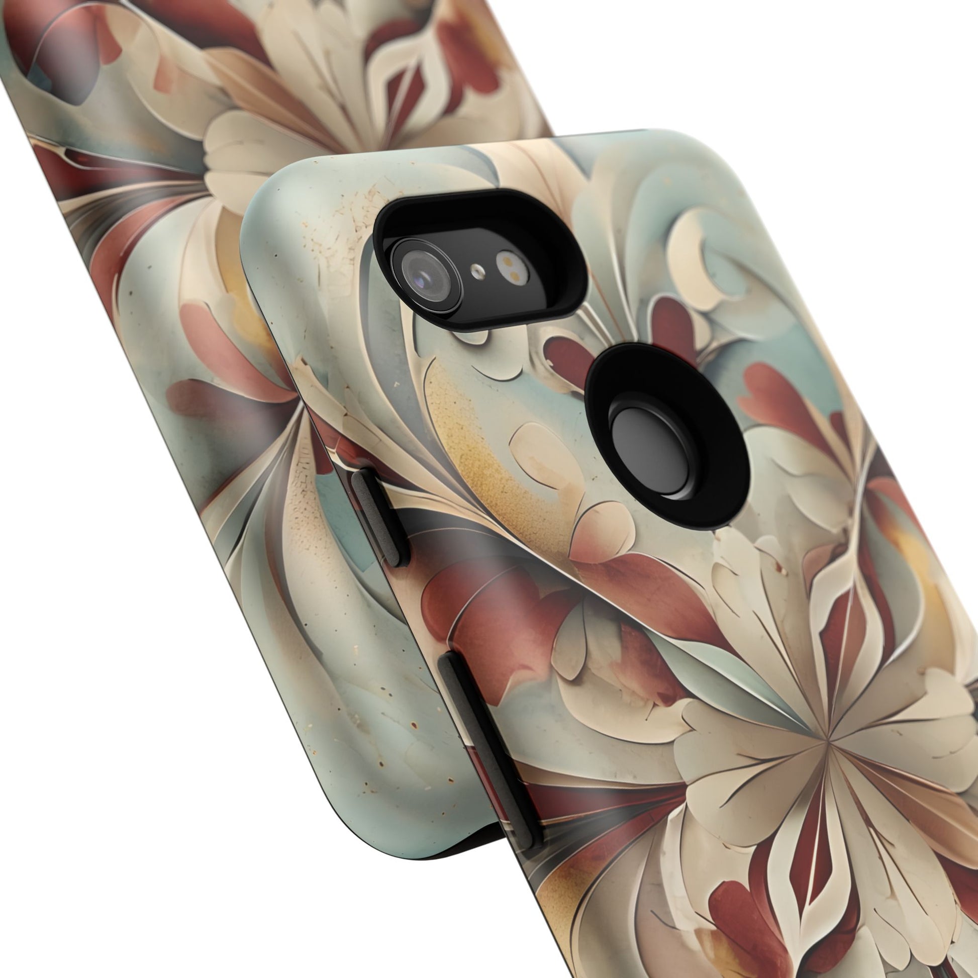 Vintage Baroque Blossom - Ornate Floral Art Google Pixel 3 Tough Phone Case - Elegant Baroque-Inspired Design