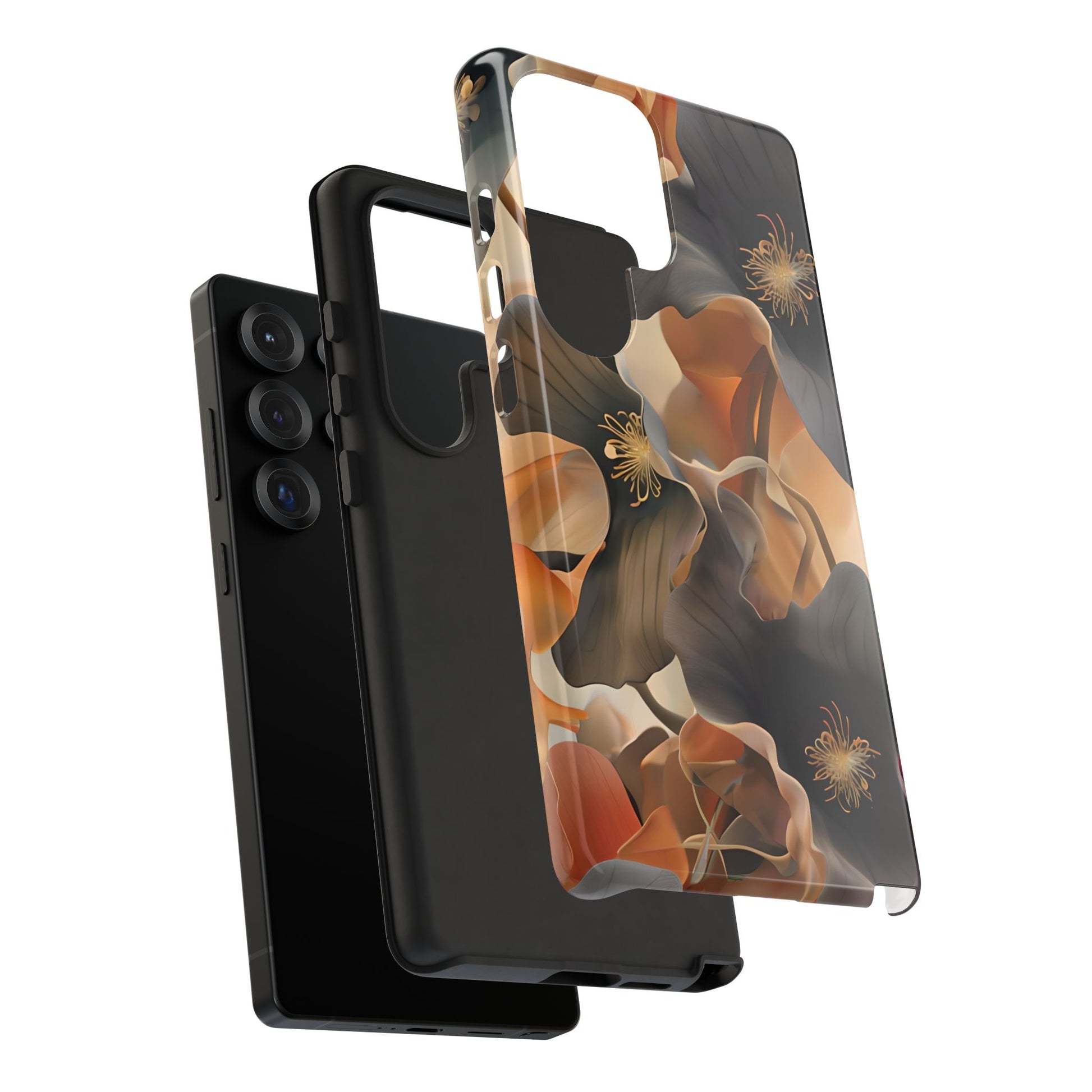 Autumn Ember - Moody Floral Art Samsung Galaxy S25 Ultra Tough Phone Case - Warm Earthy Botanical Design