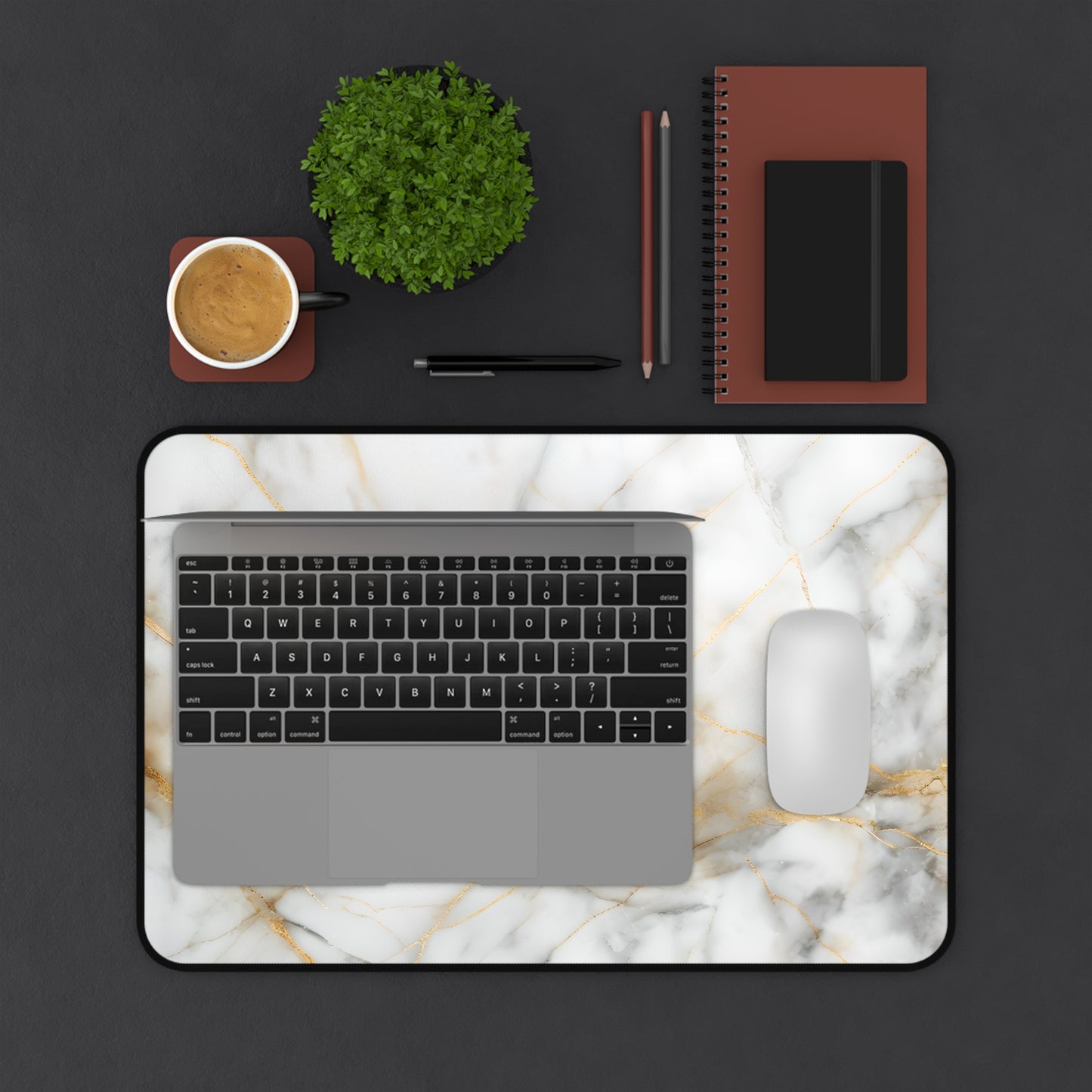 Golden Vein Desk Mat - Premium Office Desk Pad, 3 Sizes Available, Artistic Workspace Protection