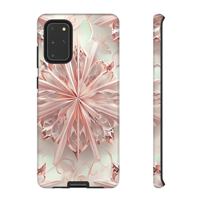 Blush Frost from our Kaleidoscope Collection - Samsung Galaxy tough case - Soft Pink Geometric Floral Design