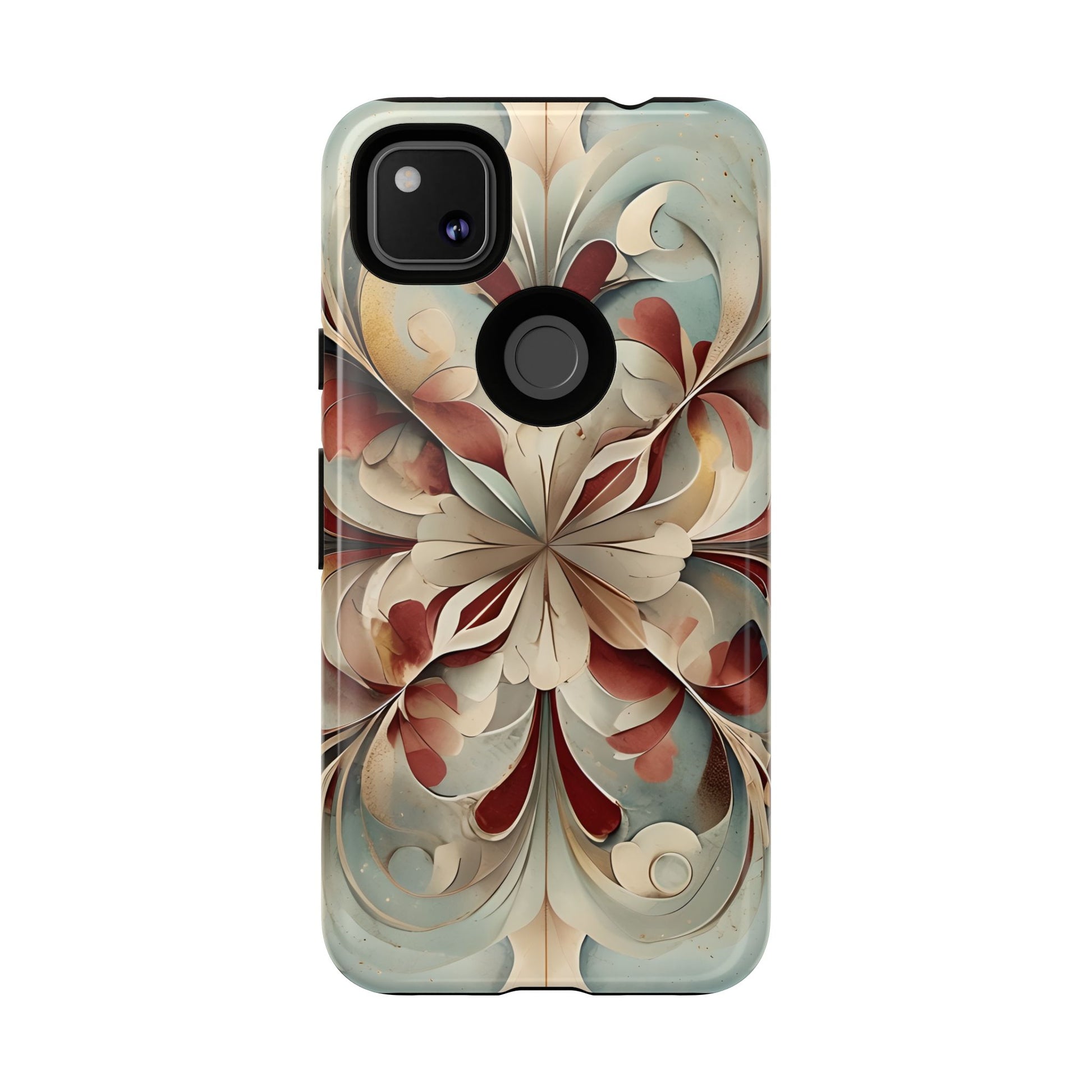 Vintage Baroque Blossom - Ornate Floral Art Google Pixel 4a Tough Phone Case - Elegant Baroque-Inspired Design