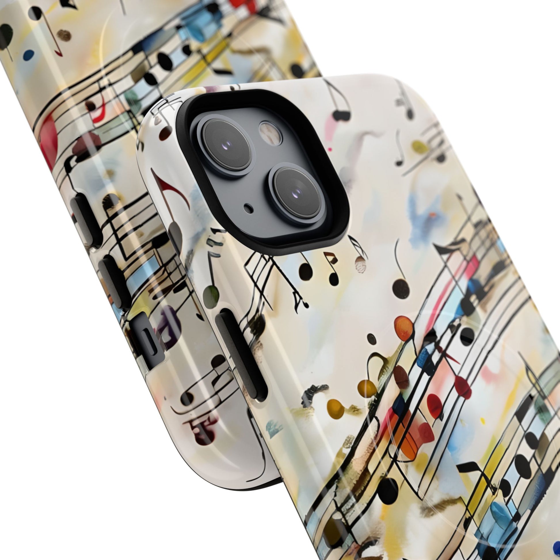 Melodic Flow Abstract Music Notes iPhone 14 Plus MagSafe Case