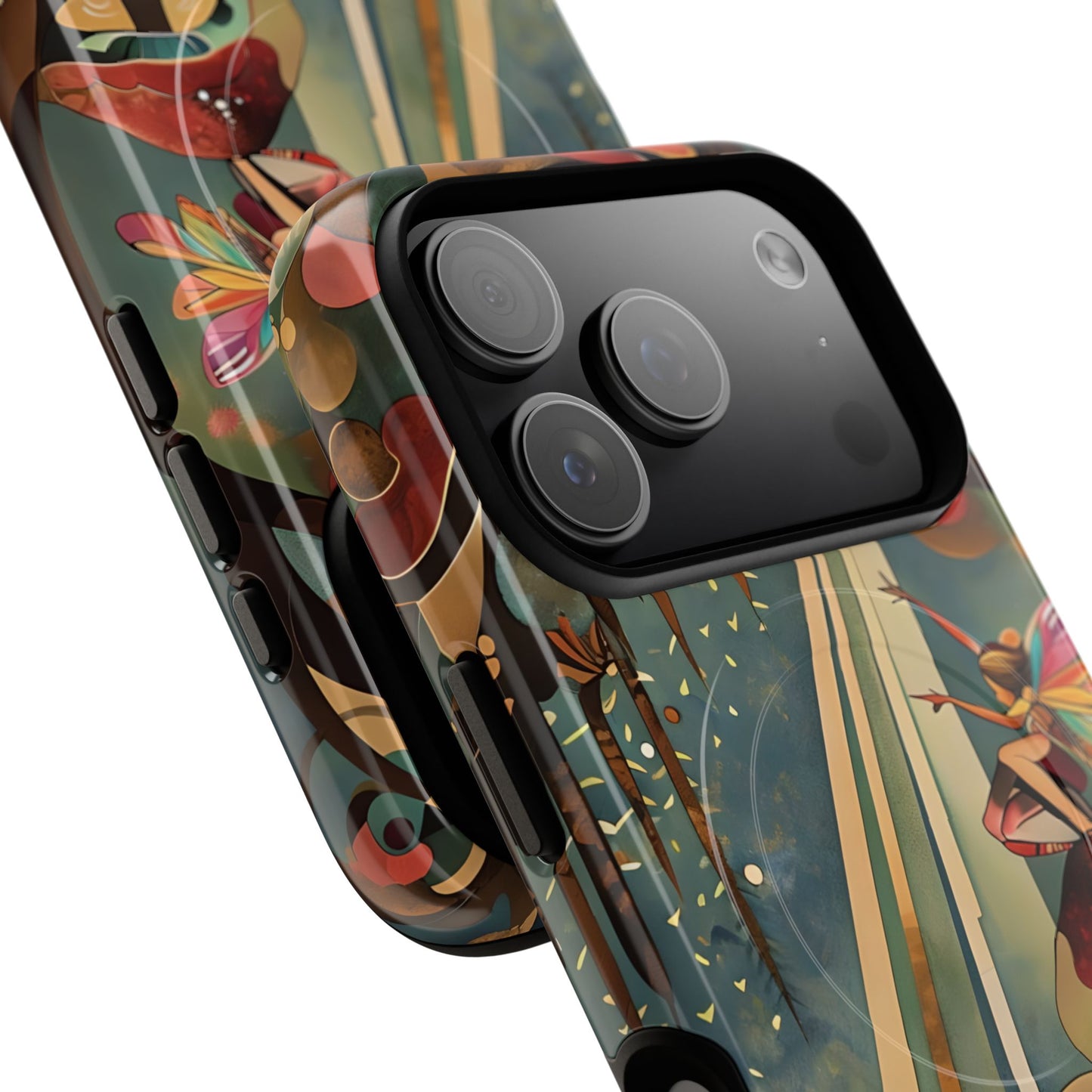 Enchanted Orchard fairy and enchanted forest illustration iPhone MagSafe case camera cutout detail