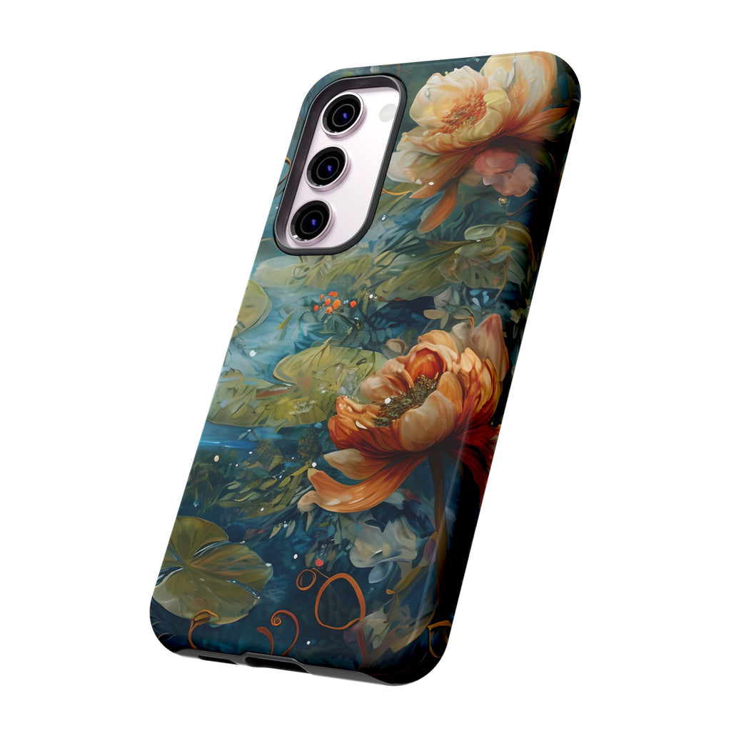 Waterlily Nocturne Samsung Galaxy S23 Plus Case - Artistic Mountain Lake Design, Nature-Inspired Protective Cover, Elegant Gift for Outdoor Lovers