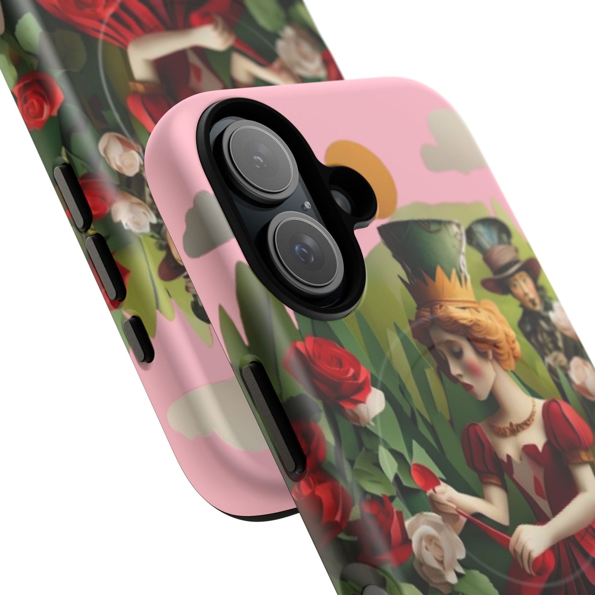 Regal Rose Court - iPhone 16 MagSafe Phone Case - Whimsical Fantasy Floral Design