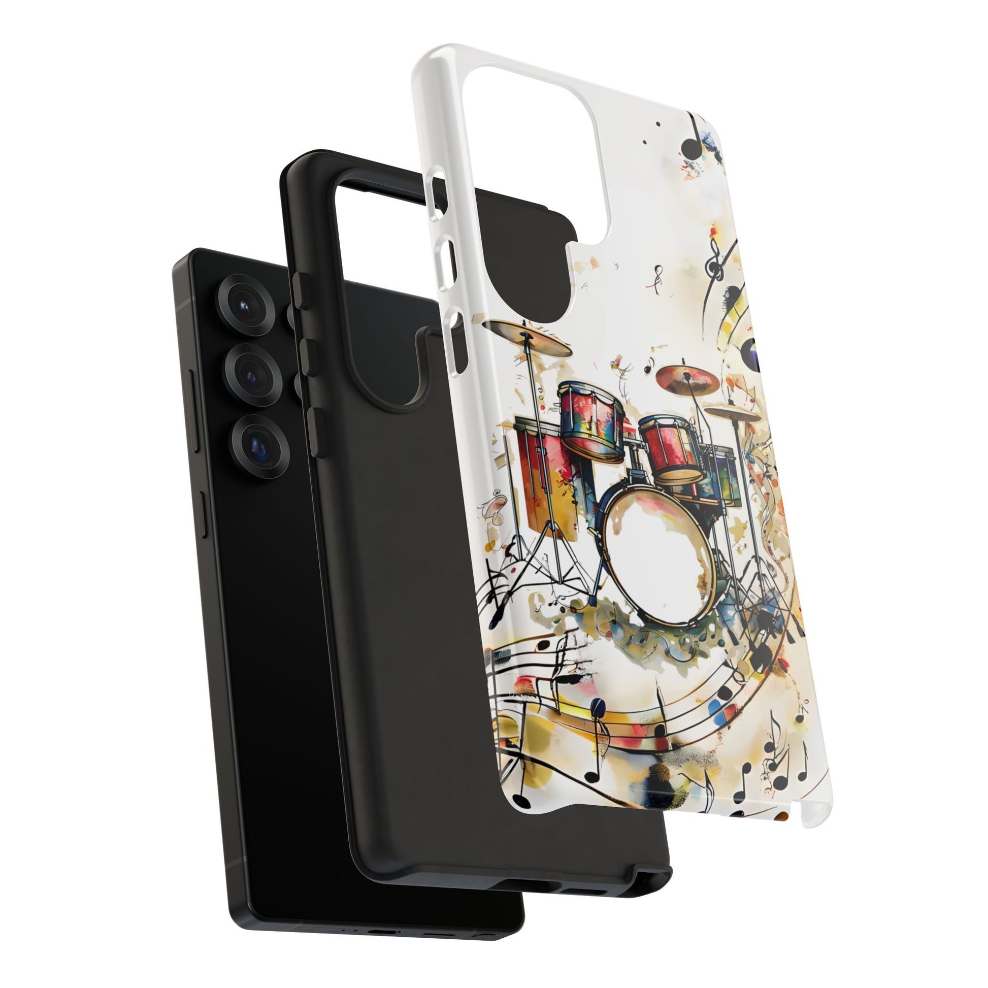 Beatline Abstract Drums and Music Notes Tough Case for Samsung Galaxy S25 Ultra - Shockproof Phone Cover