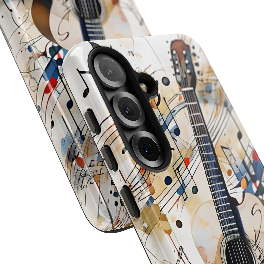 Strum and Flow Acoustic Guitar Art Tough Case for Samsung Galaxy S25- Shockproof Phone Cover