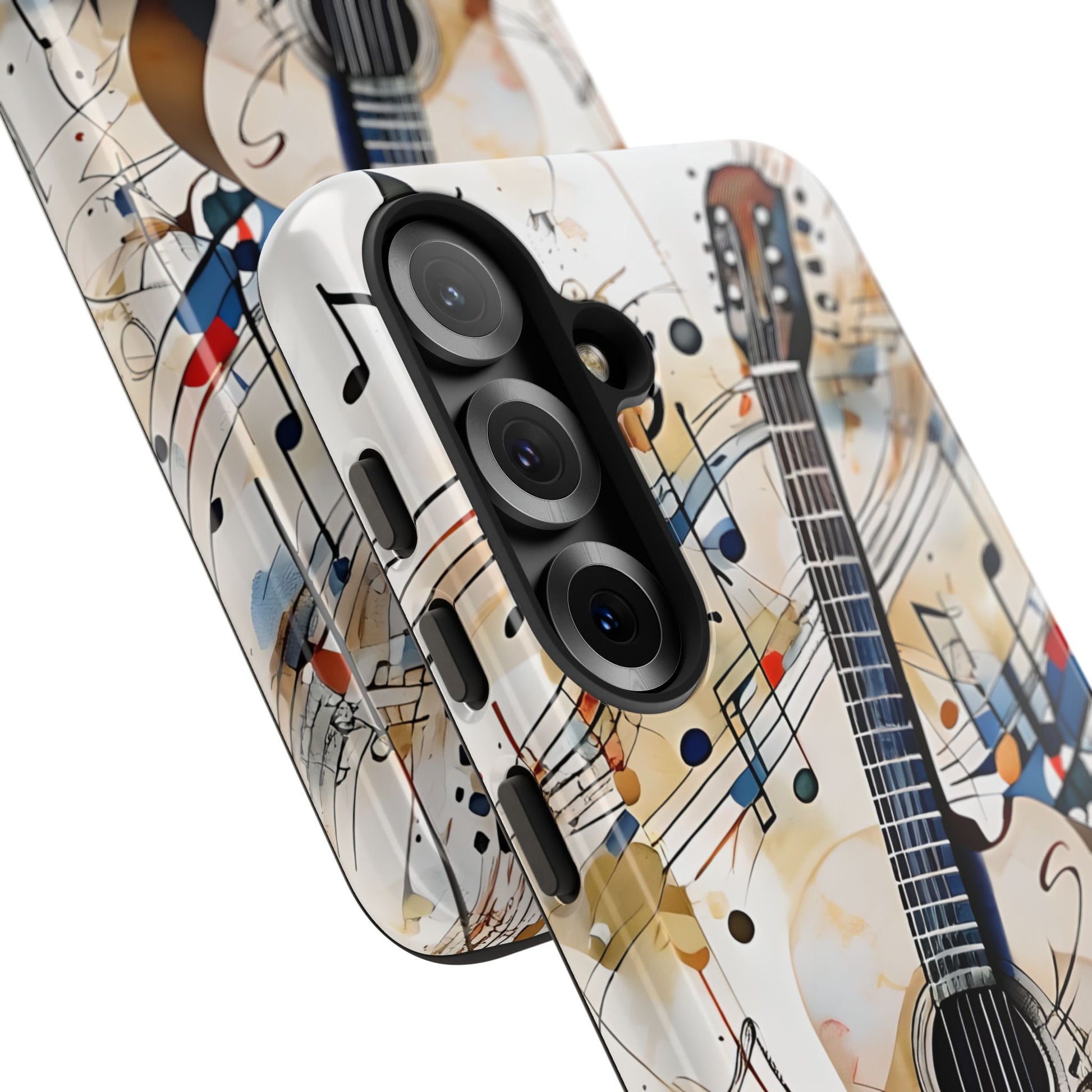Strum and Flow Acoustic Guitar Art Tough Case for Samsung Galaxy S25- Shockproof Phone Cover