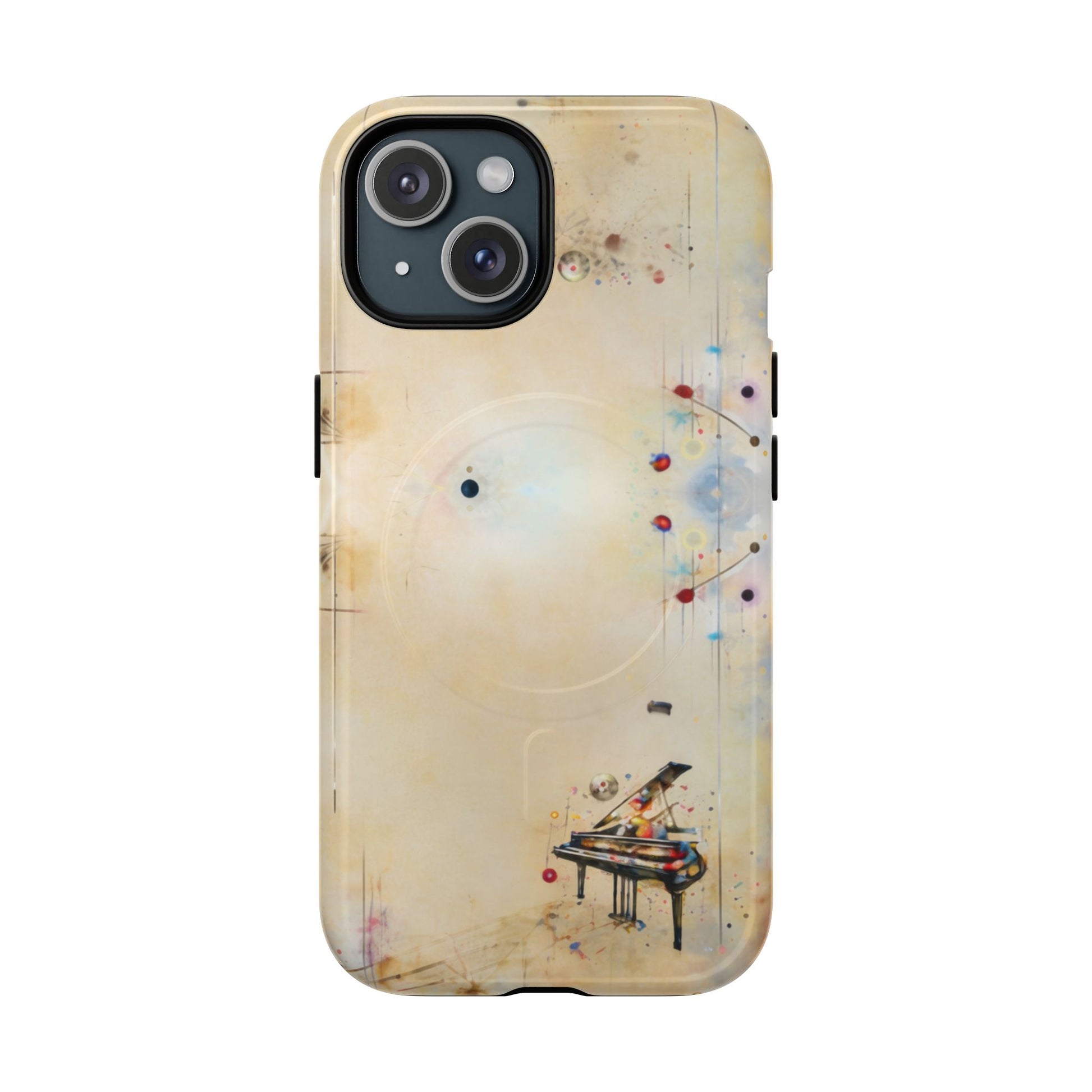Keys of Imagination piano keys watercolor music art iPhone MagSafe case