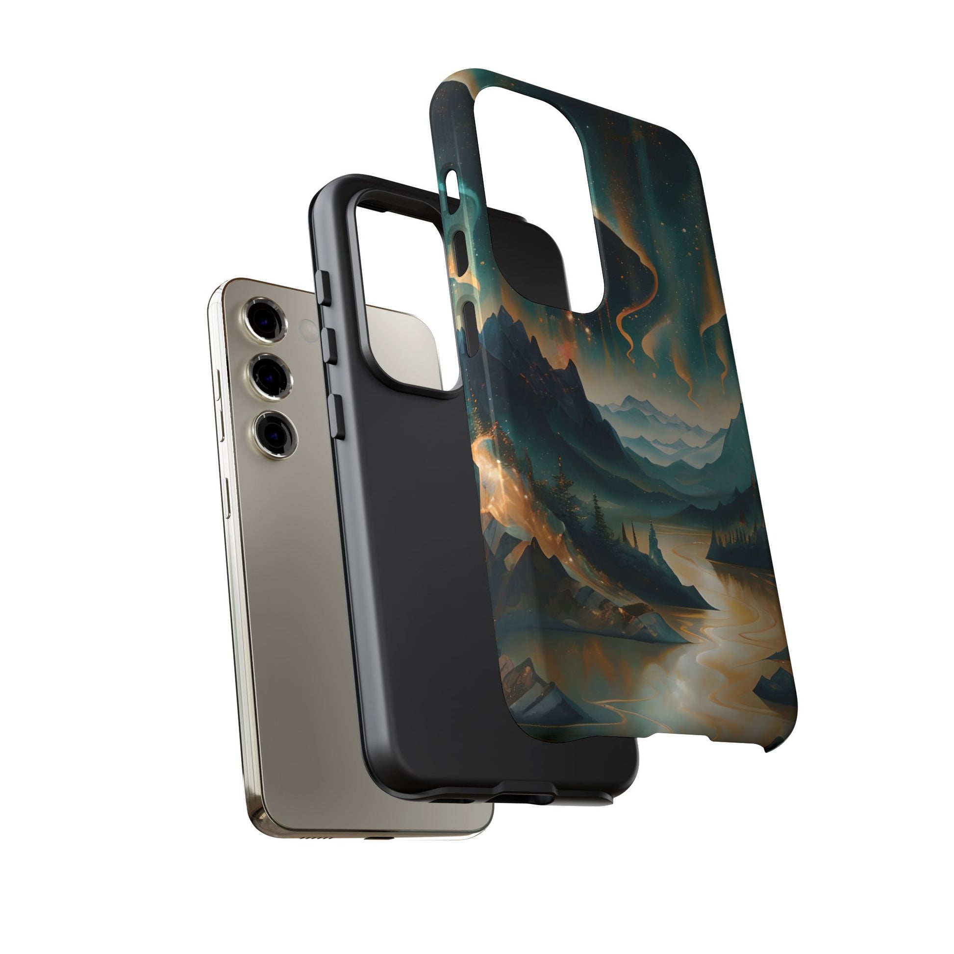 Aurora Dreamscape Samsung Galaxy S23 Tough Case - Artistic Northern Lights Cover - Premium Abstract Design