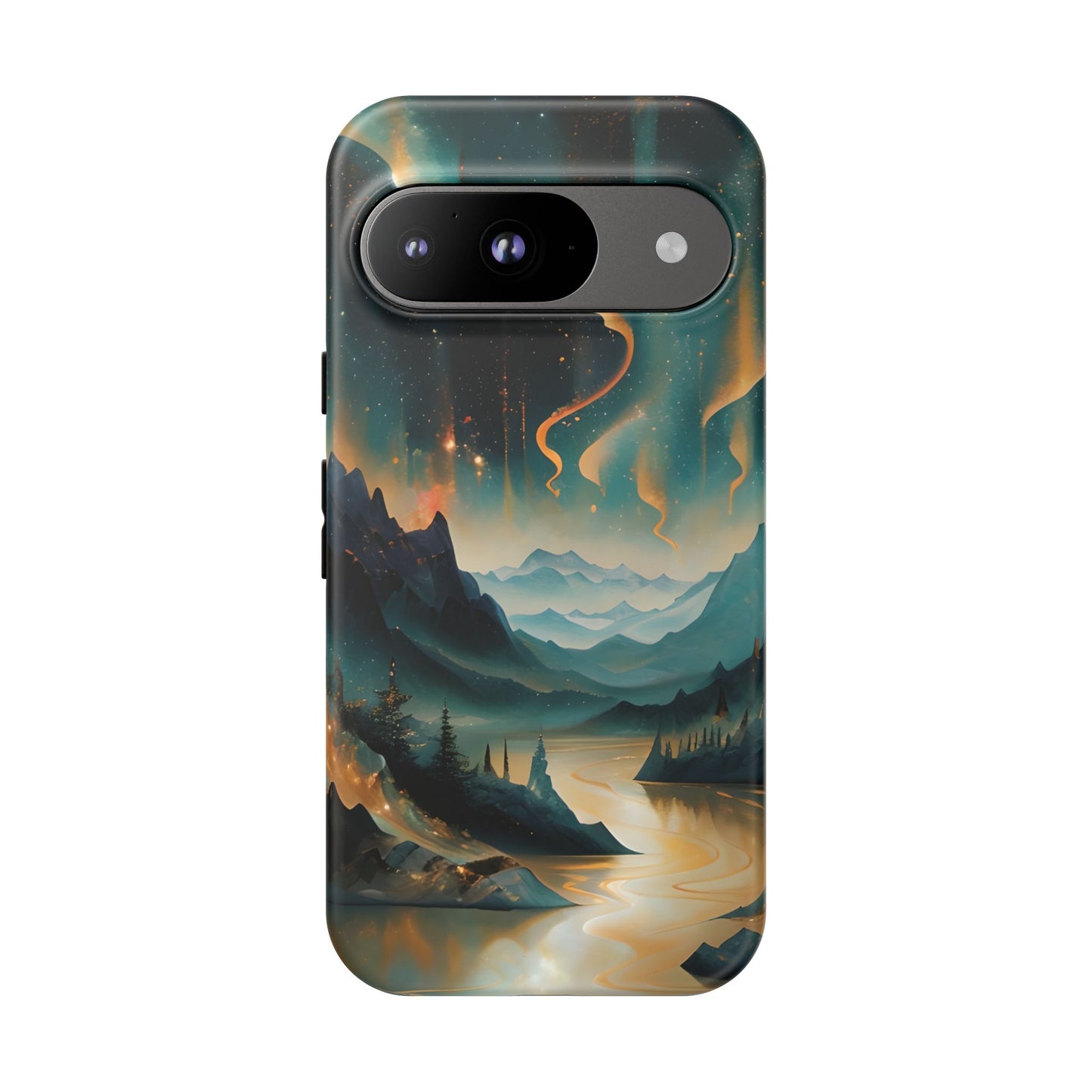 Aurora Dreamscape Tough Case for Google Pixel - Northern Lights Artistic Shockproof Cover, Elegant Protective Phone Case