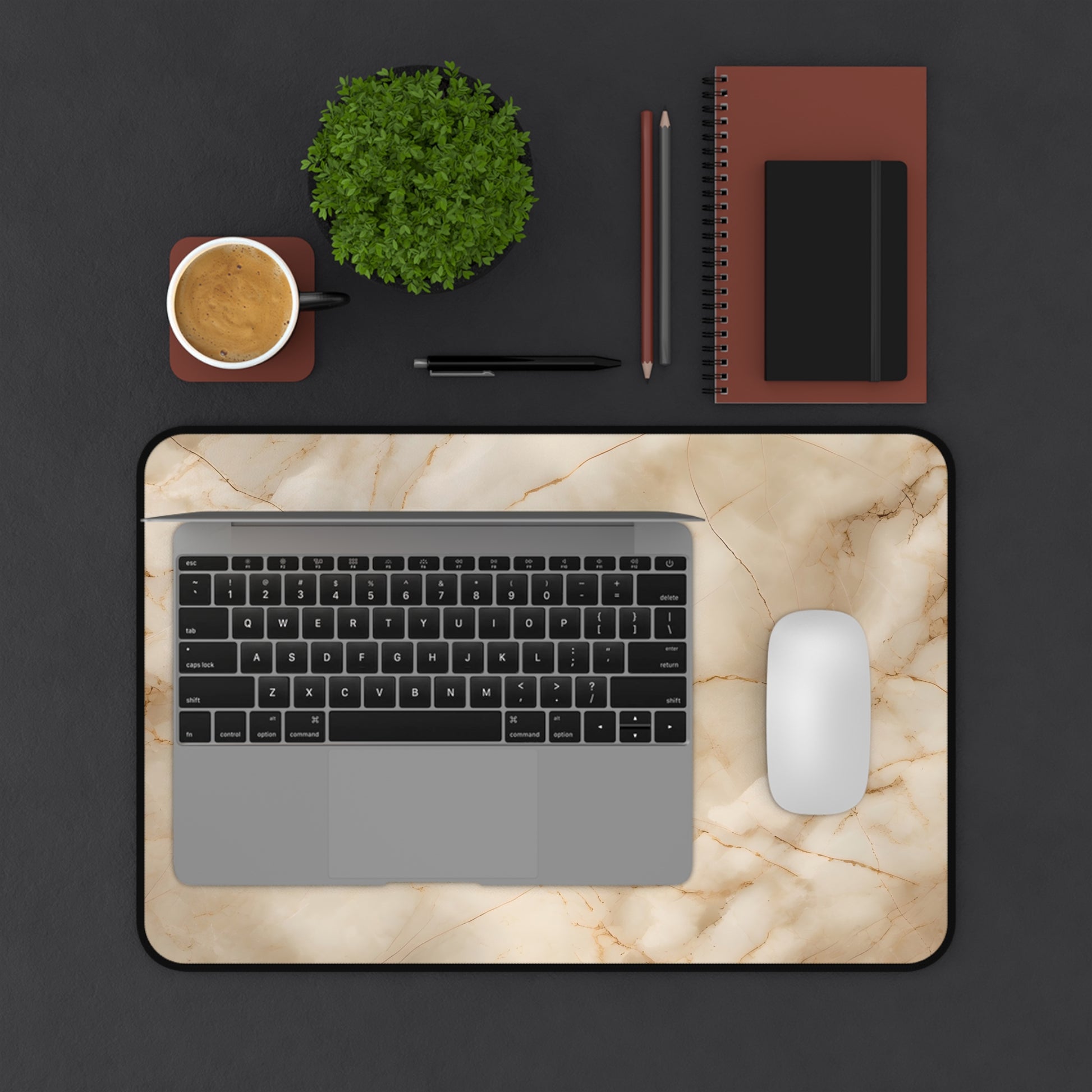 Parchment Mist Designer Desk Mat - Premium Office Desk Pad, 3 Sizes Available, Artistic Workspace Protection
