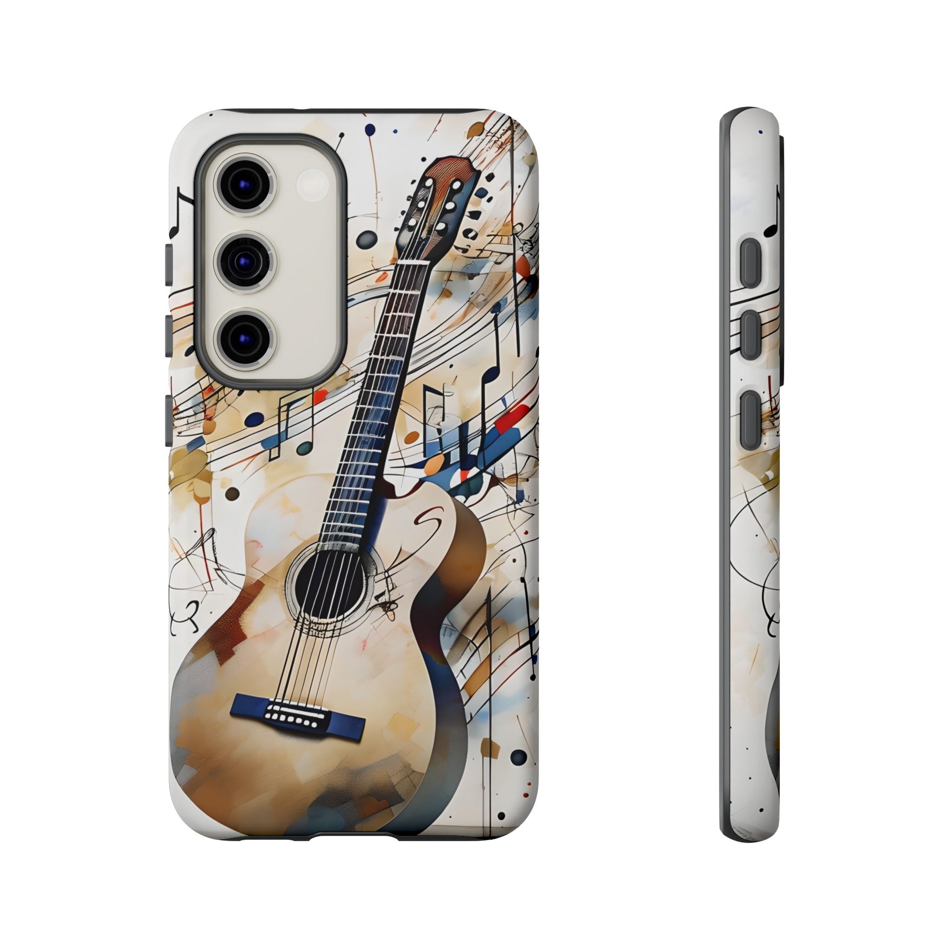 Strum and Flow Acoustic Guitar Art Tough Case for Samsung Galaxy S23 - Shockproof Phone Cover