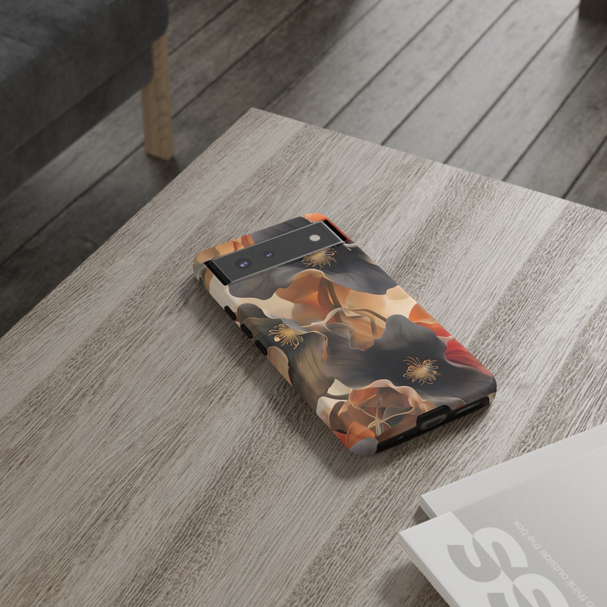 Autumn Ember - Moody Floral Art Google Pixel 6 Tough Phone Case - Warm Earthy Botanical Design