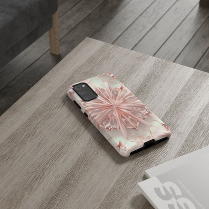 Blush Frost from our Kaleidoscope Collection - Samsung Galaxy tough case - Soft Pink Geometric Floral Design