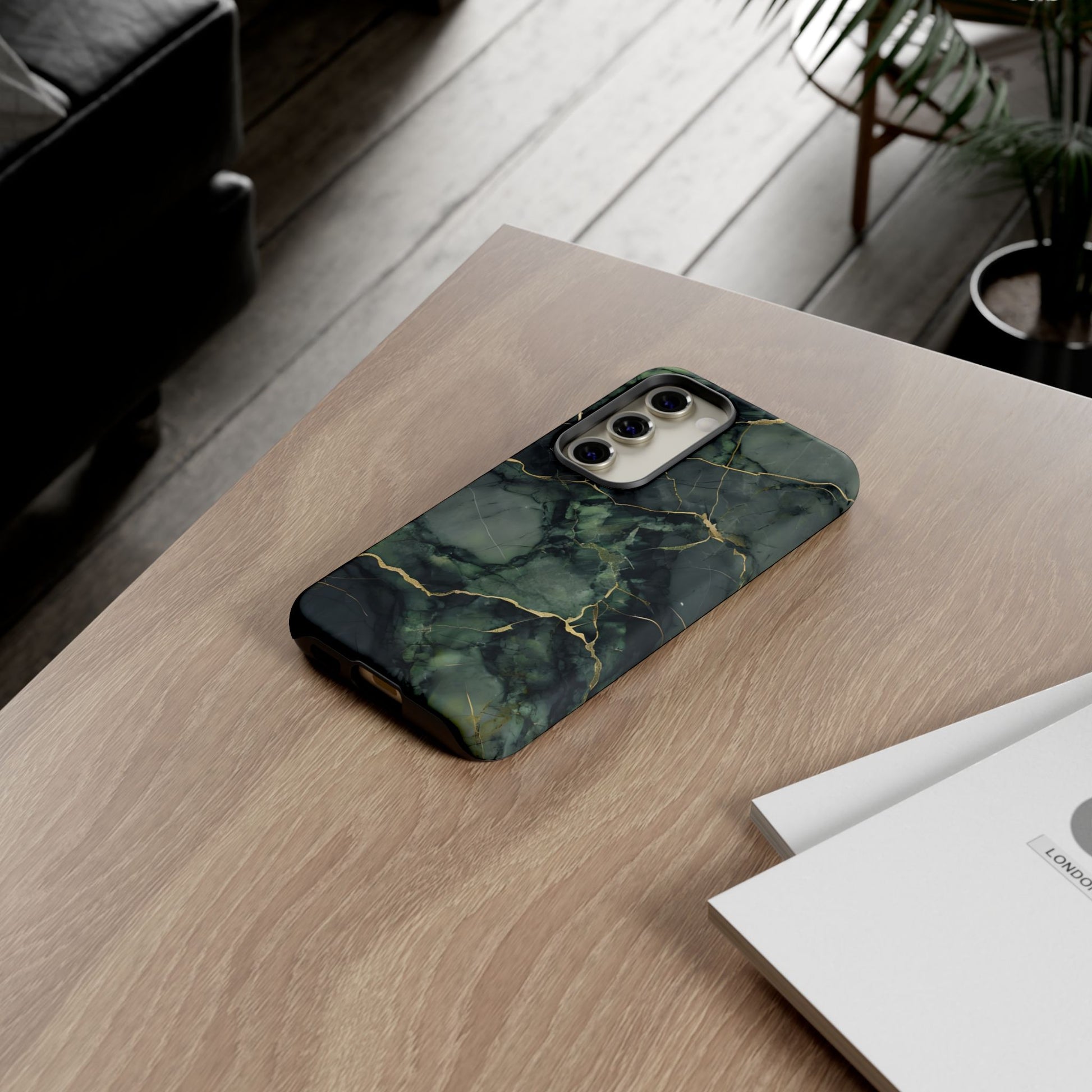 Verdant Vein Tough Case for Samsung Galaxy S23 - Luxury Gold Vein, Nature-Inspired Protective Cover