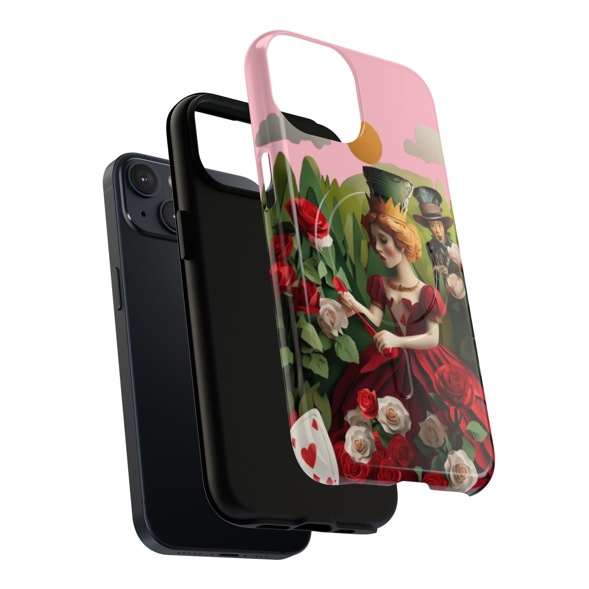 Regal Rose Court - iPhone 14 MagSafe Phone Case - Whimsical Fantasy Floral Design