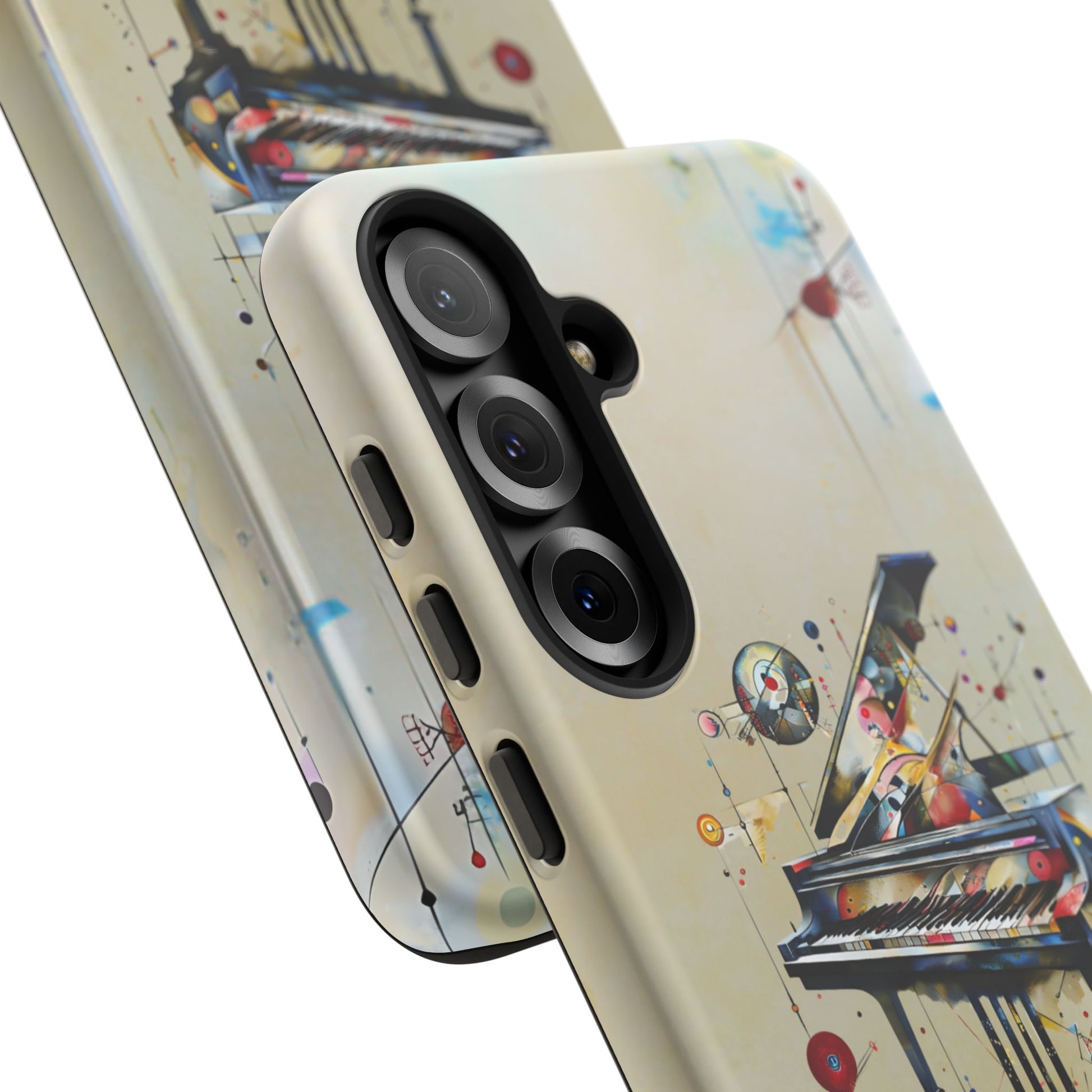 Keys of Imagination Artistic Grand Piano Tough Case for Samsung Galaxy S25 Plus - Shockproof Phone Cover