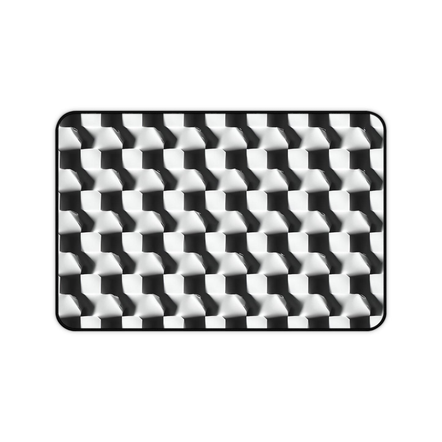 Monochrome Grid Desk Mat - Premium Office Desk Pad, 3 Sizes Available, Artistic Workspace Protection