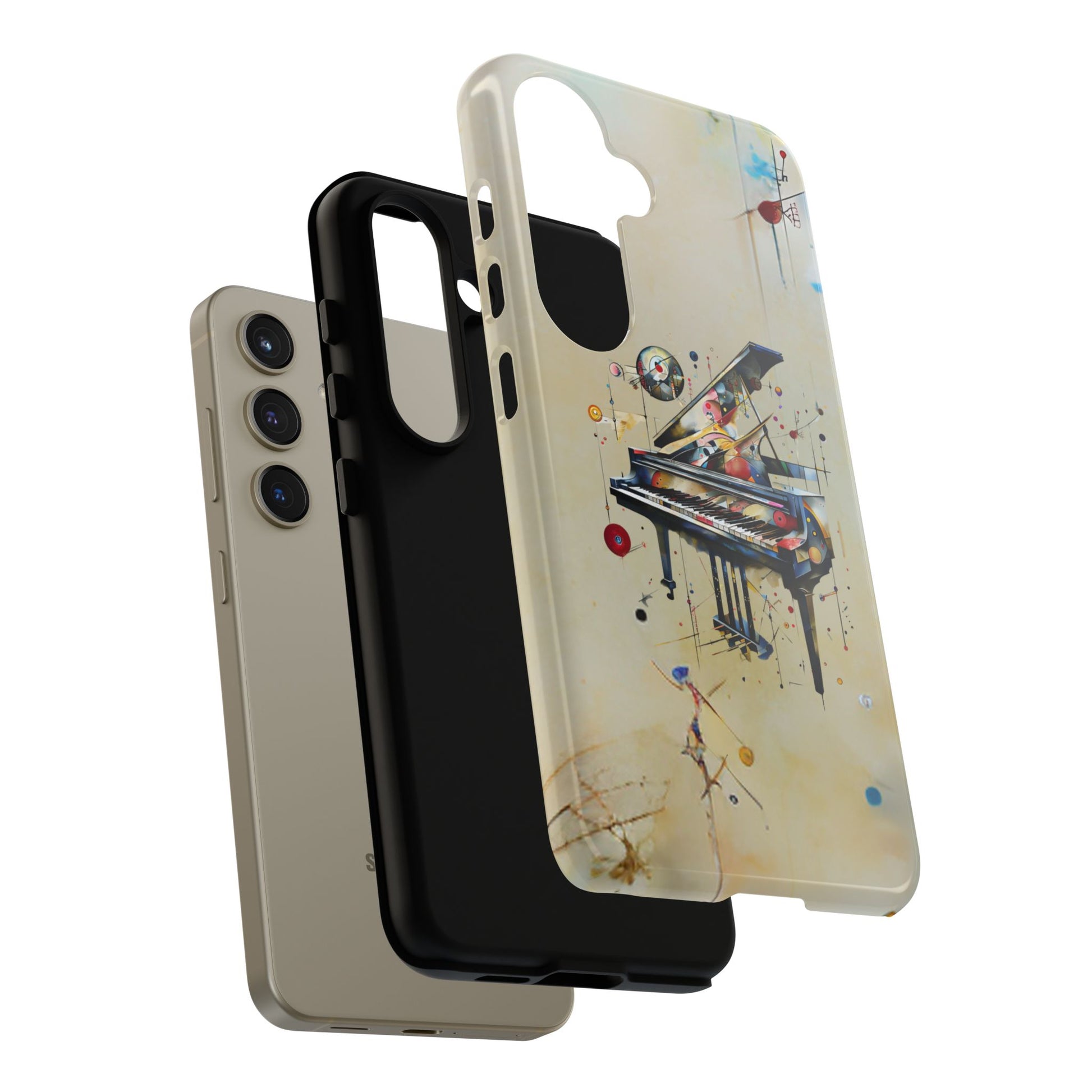 Keys of Imagination Artistic Grand Piano Tough Case for Samsung Galaxy S24- Shockproof Phone Cover