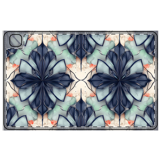 Midnight Mosaic iPad Folio Case - Artistic Tablet Cover, Vegan Leather, Fits iPad Pro, Air & More
