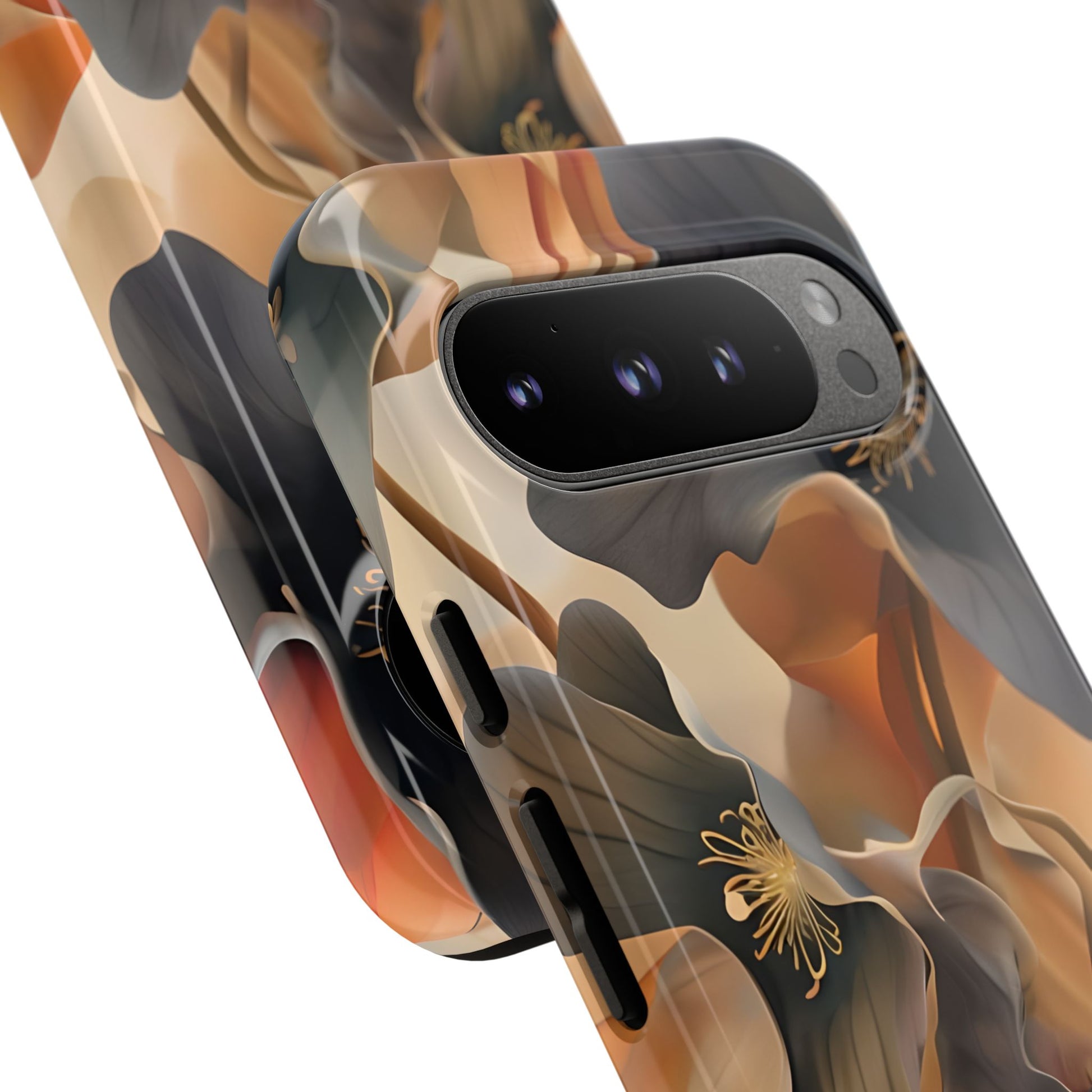 Autumn Ember - Moody Floral Art Google Pixel 9 Pro Tough Phone Case - Warm Earthy Botanical Design