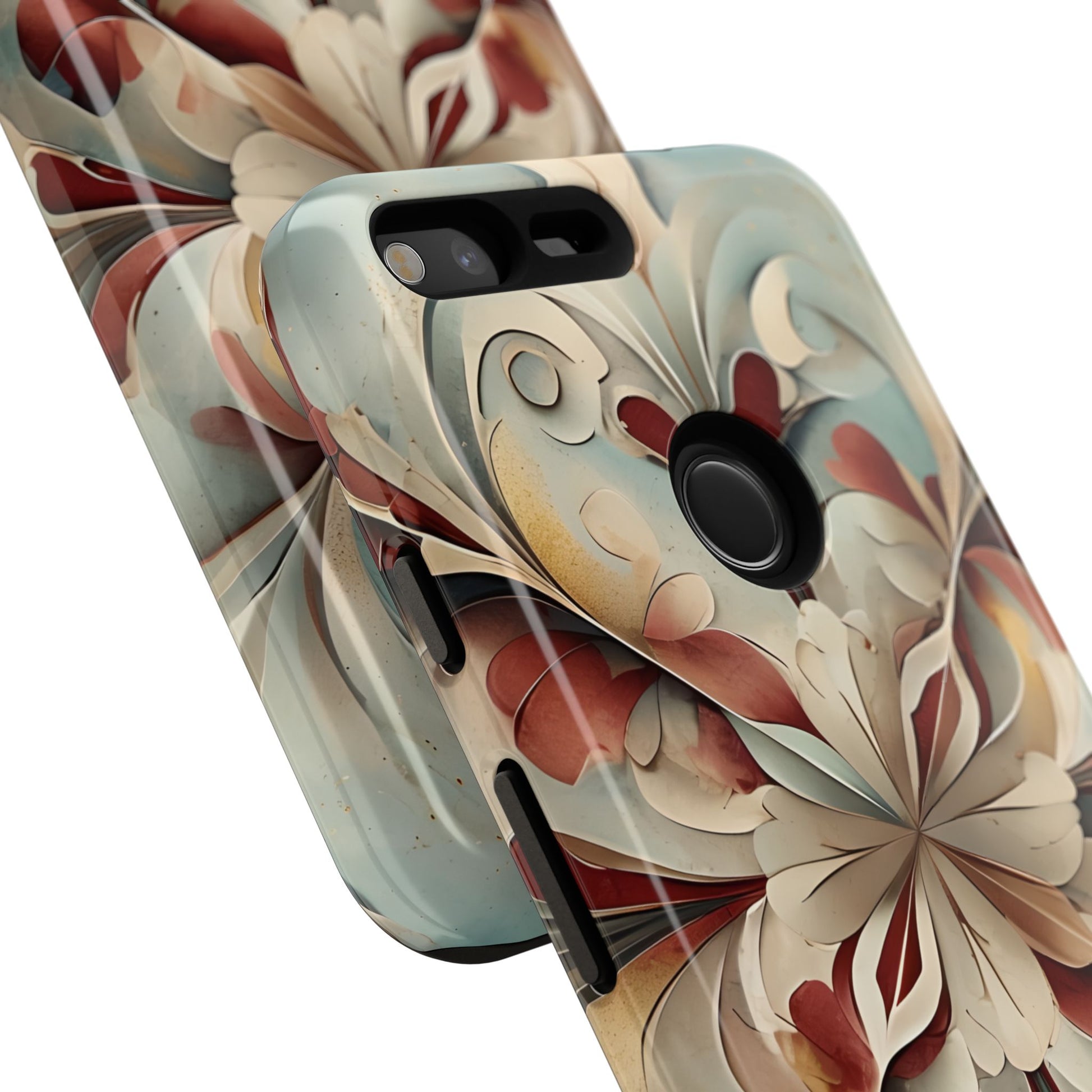 Vintage Baroque Blossom - Ornate Floral Art Google Pixel XL Tough Phone Case - Elegant Baroque-Inspired Design