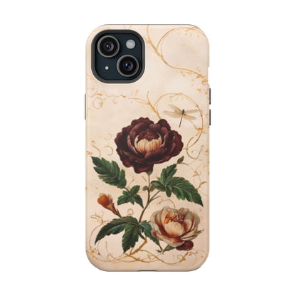 Vintage Burgundy Rose iPhone MagSafe Case