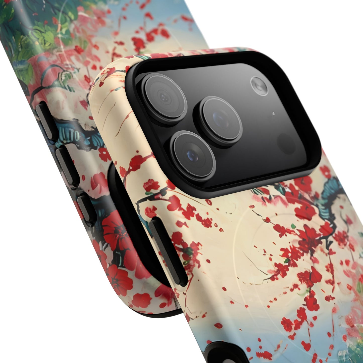 Crimson Blossom Lake iPhone MagSafe Case