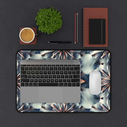 Obsidian Kaleidoscope Desk Mat - Premium Office Desk Pad, 3 Sizes Available, Artistic Workspace Protection