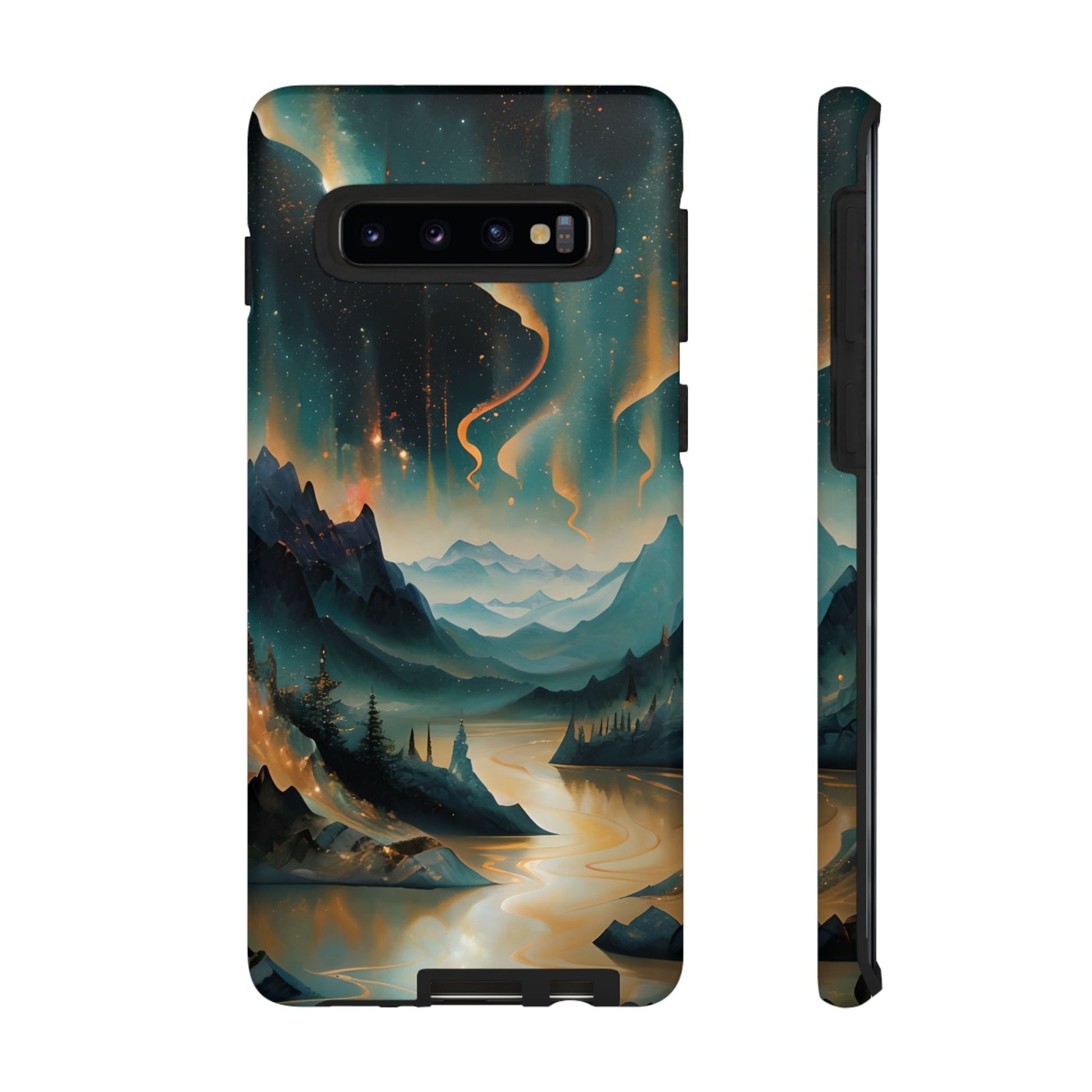 Aurora Dreamscape Samsung Galaxy S10 Tough Case - Artistic Northern Lights Cover - Premium Abstract Design