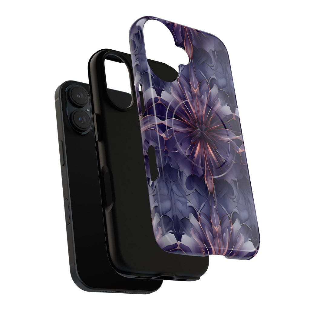 Twilight Tapestry - iPhone 16 MagSafe Phone Case - Purple Kaleidoscope Design